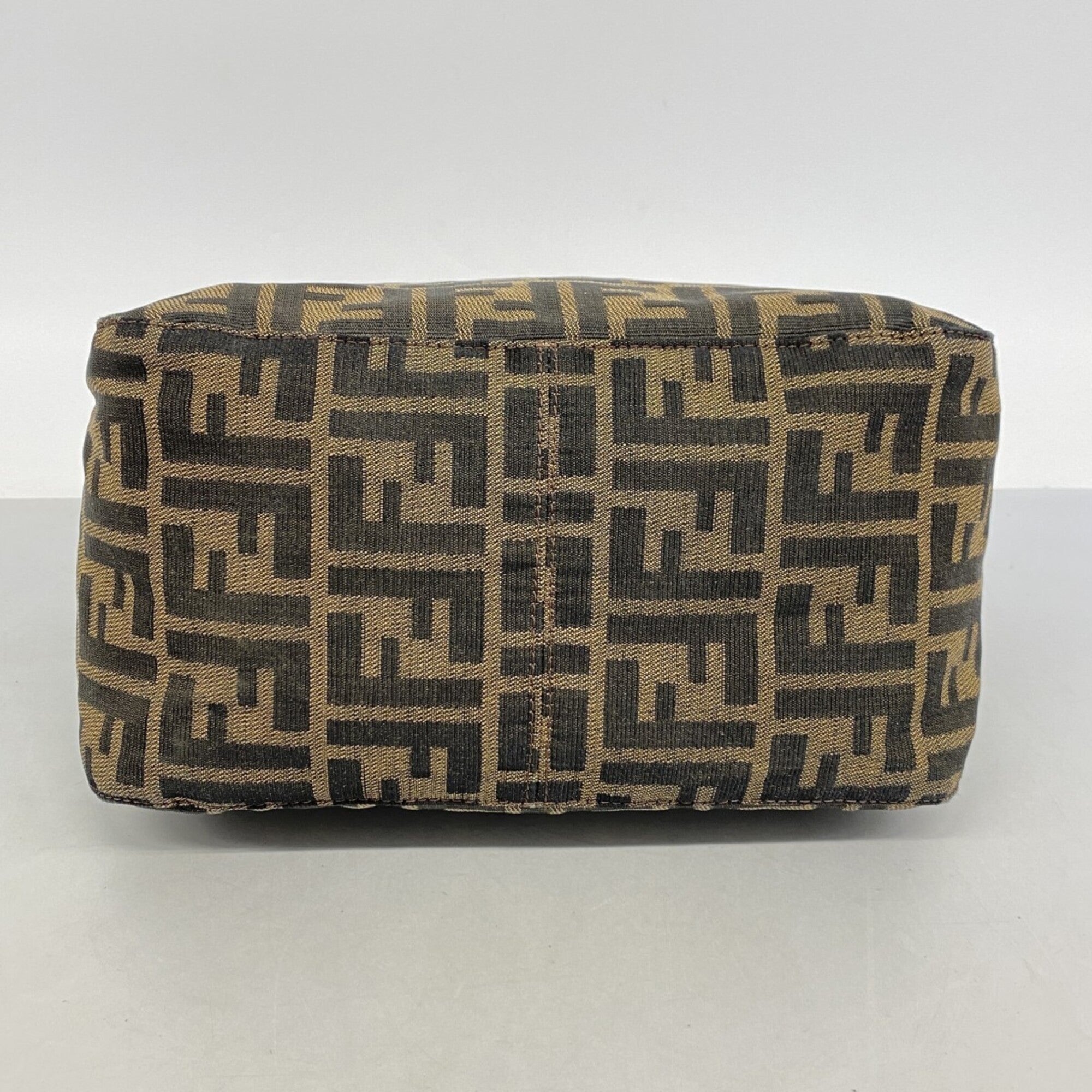 Fendi Brown Nylon Canvas Handbag (Pre-Owned)