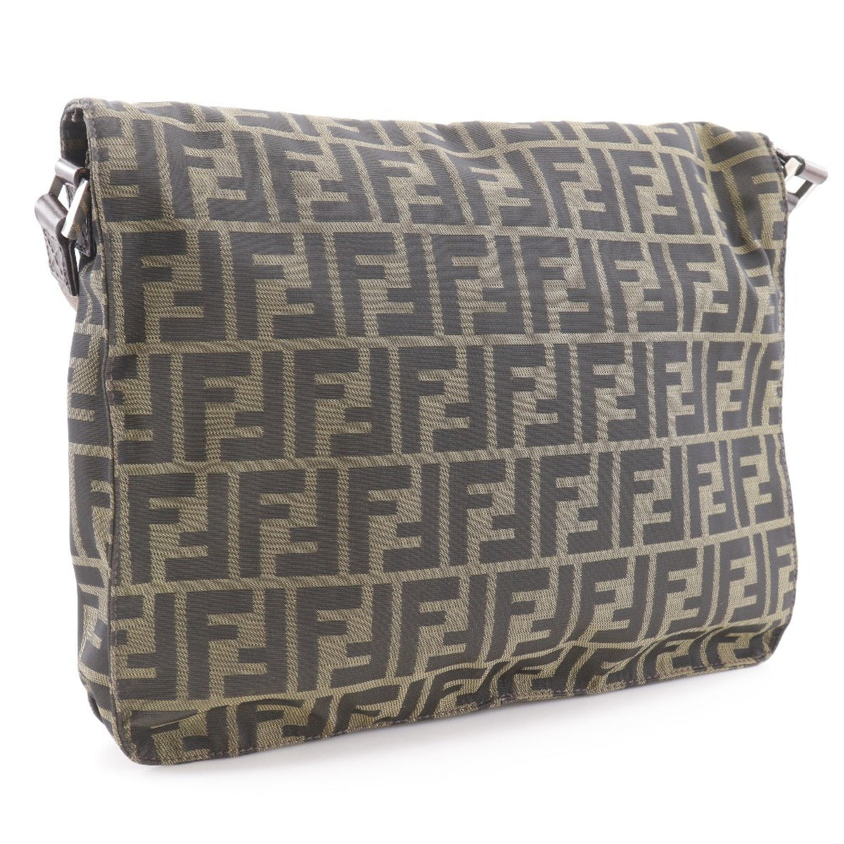 Fendi Brown Nylon Canvas Shoulder Bag (Pre-Owned)