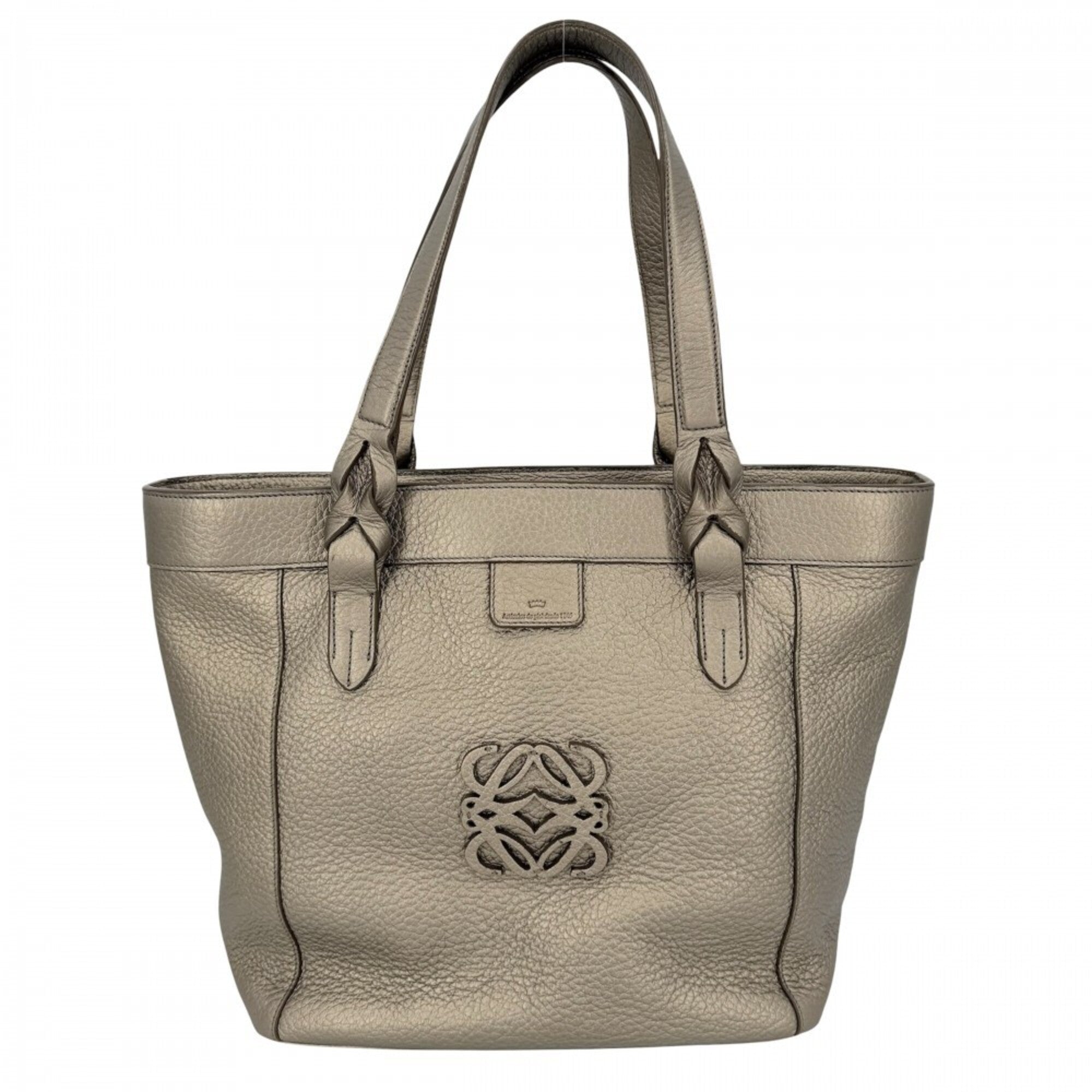 Loewe Gold Leather Handbag Tote Bag (Pre-Owned)