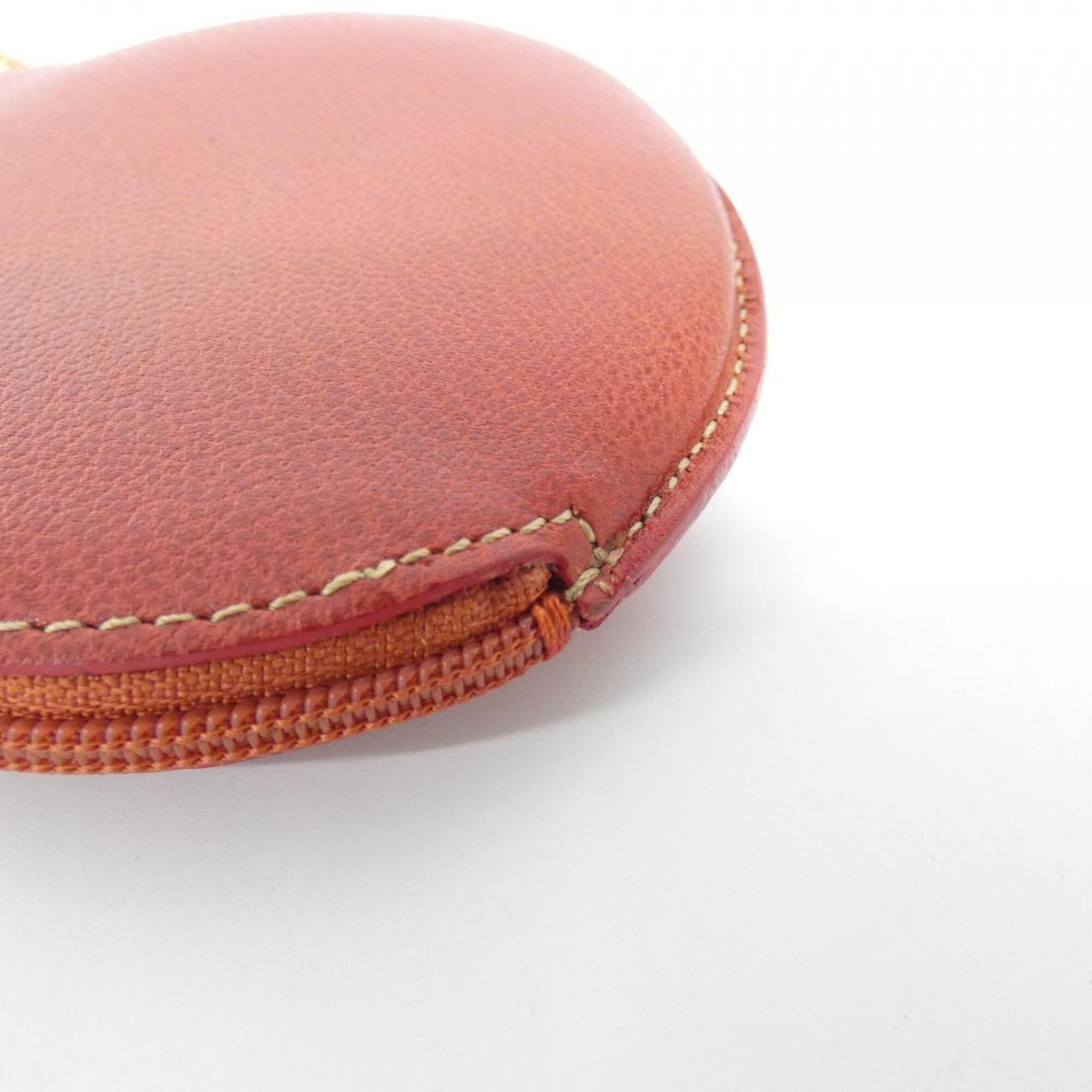 Loewe Red Color Leather Coin Purse/Coin Case (Pre-Owned)