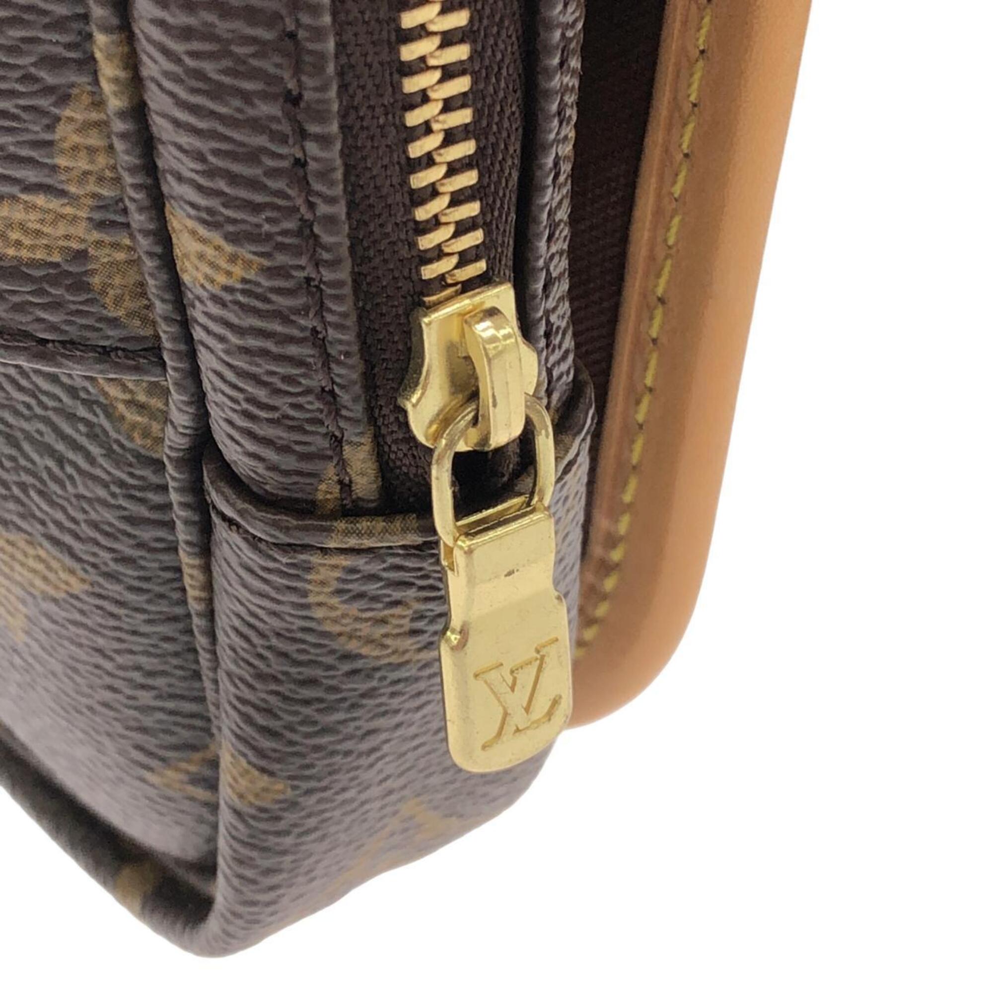 Louis Vuitton Marron Coated Canvas Shoulder Bag (Pre-Owned)