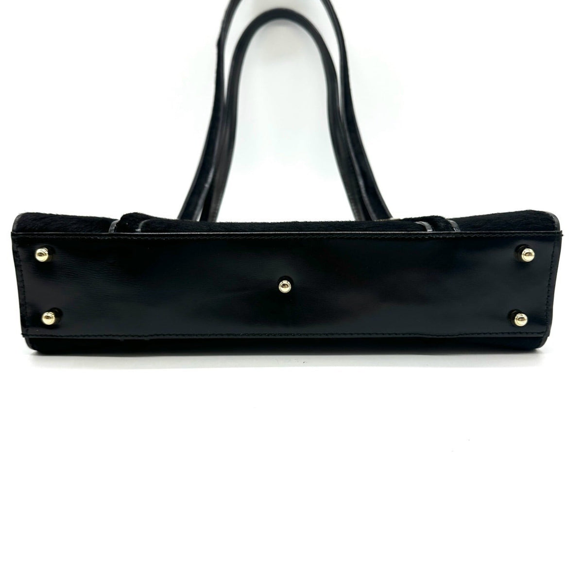 Gucci Black Leather Shoulder Bag Tote Bag (Pre-Owned)