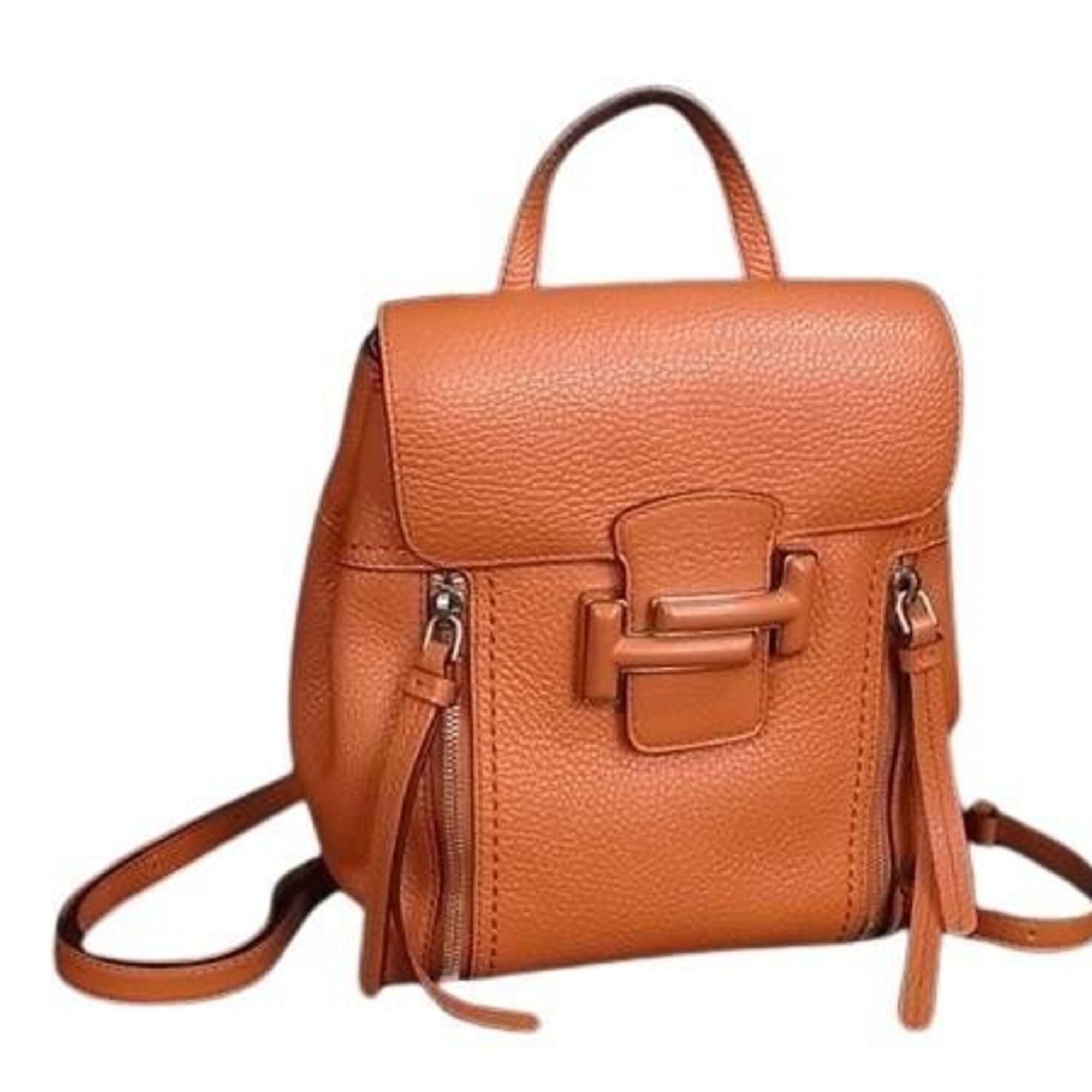 Tod's Orange Leather Backpack (Pre-Owned)