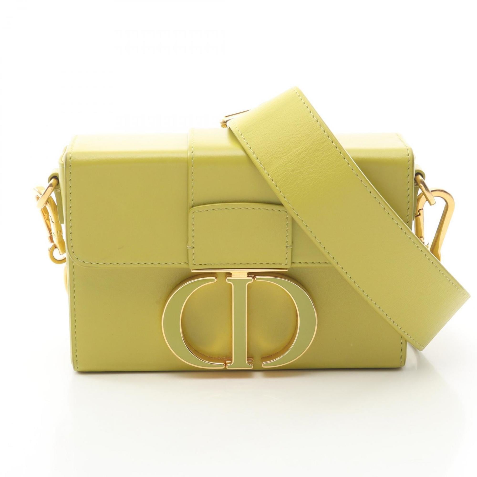 Christian Dior Green Leather Handbag Shoulder Bag (Pre-Owned)