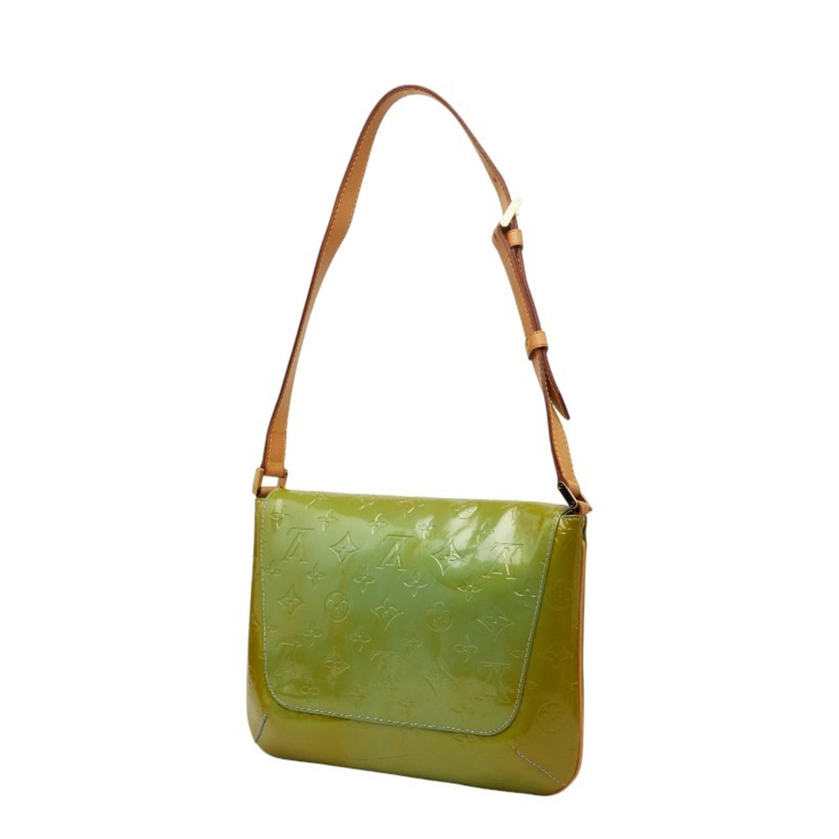 Louis Vuitton Monogram Vernis Baby Blue Green Patent Leather Shoulder Bag (Pre-Owned)