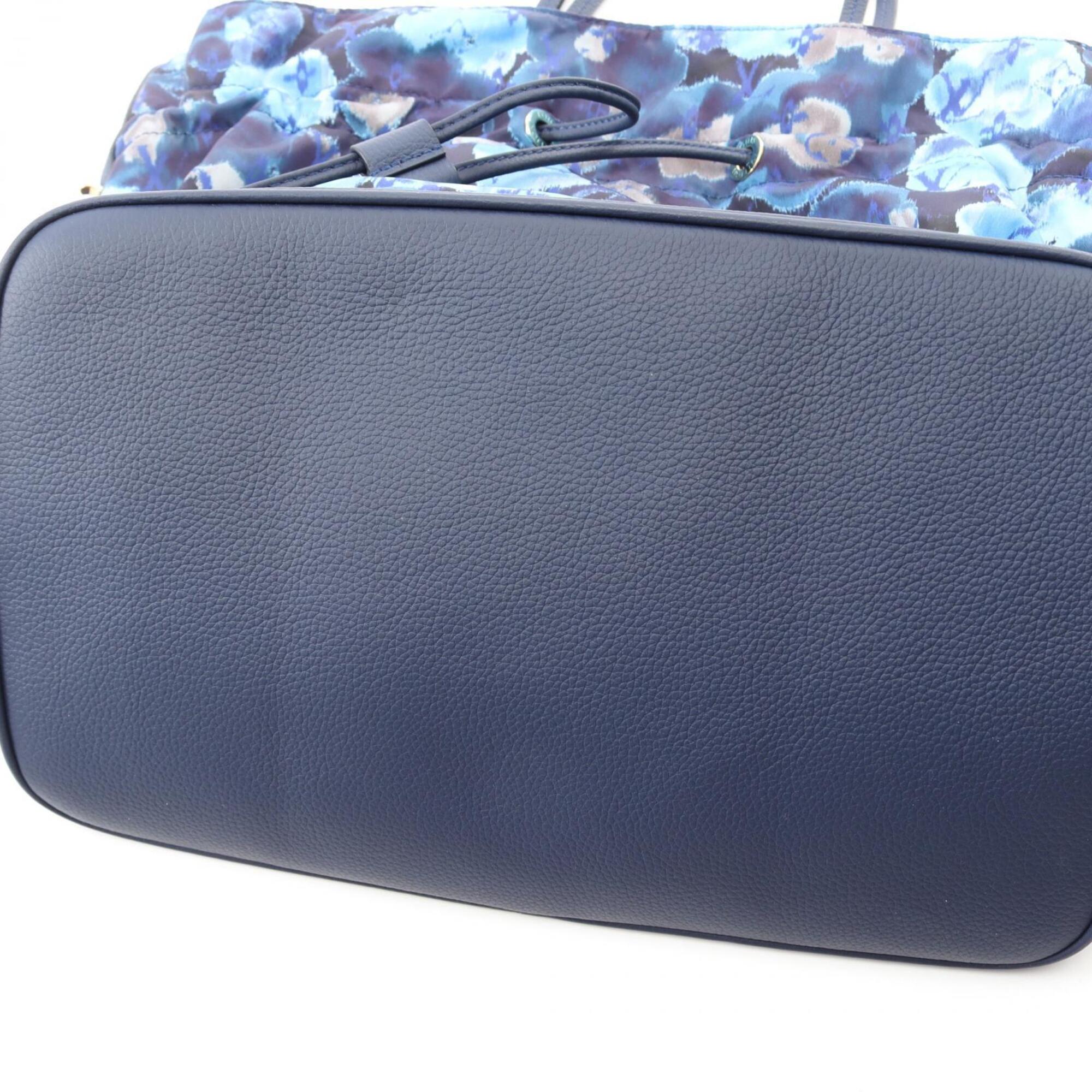 Louis Vuitton Blue Grand Blue Multi-Color Nylon Leather Handbag Tote Bag (Pre-Owned)