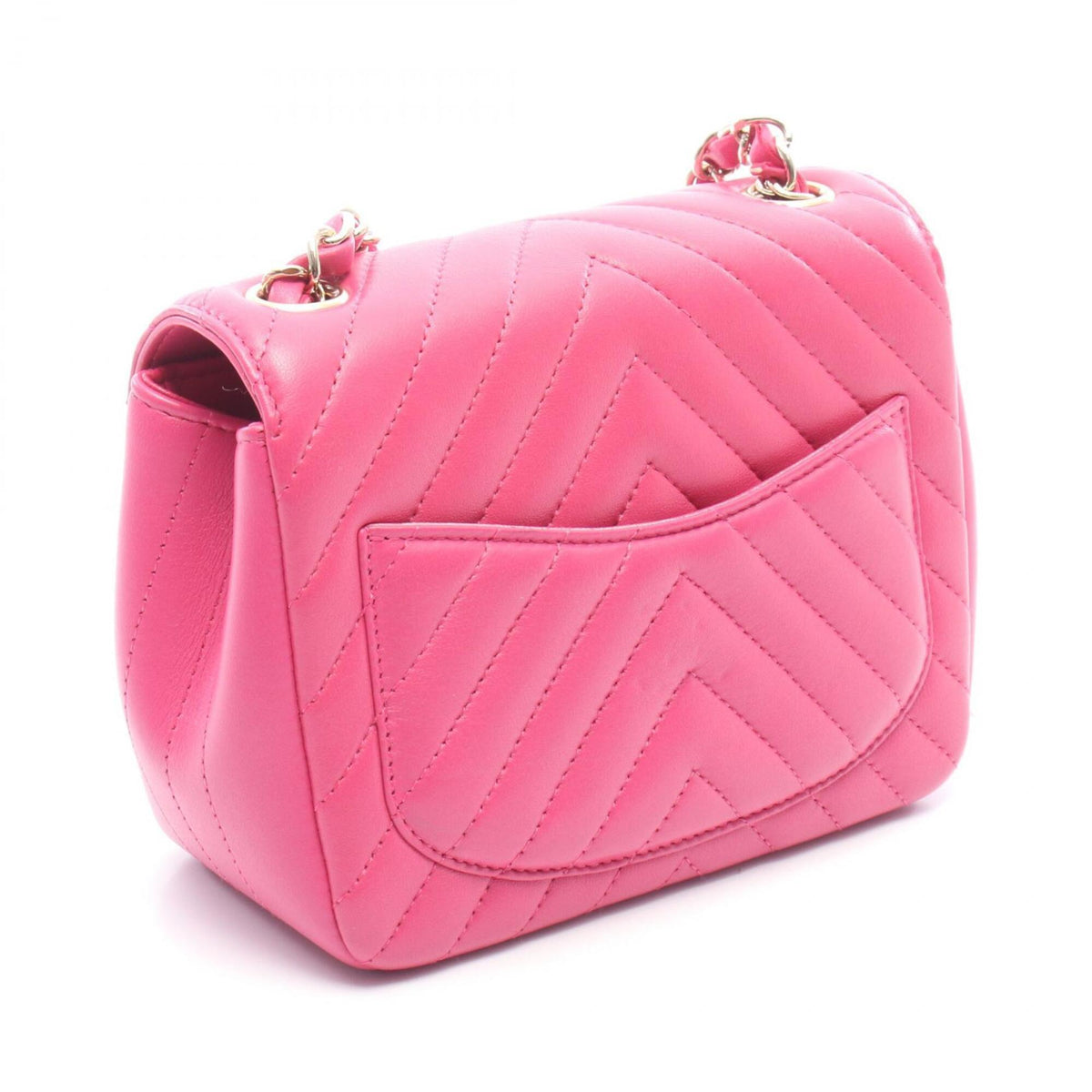 Chanel Pink Leather Handbag Shoulder Bag (Pre-Owned)