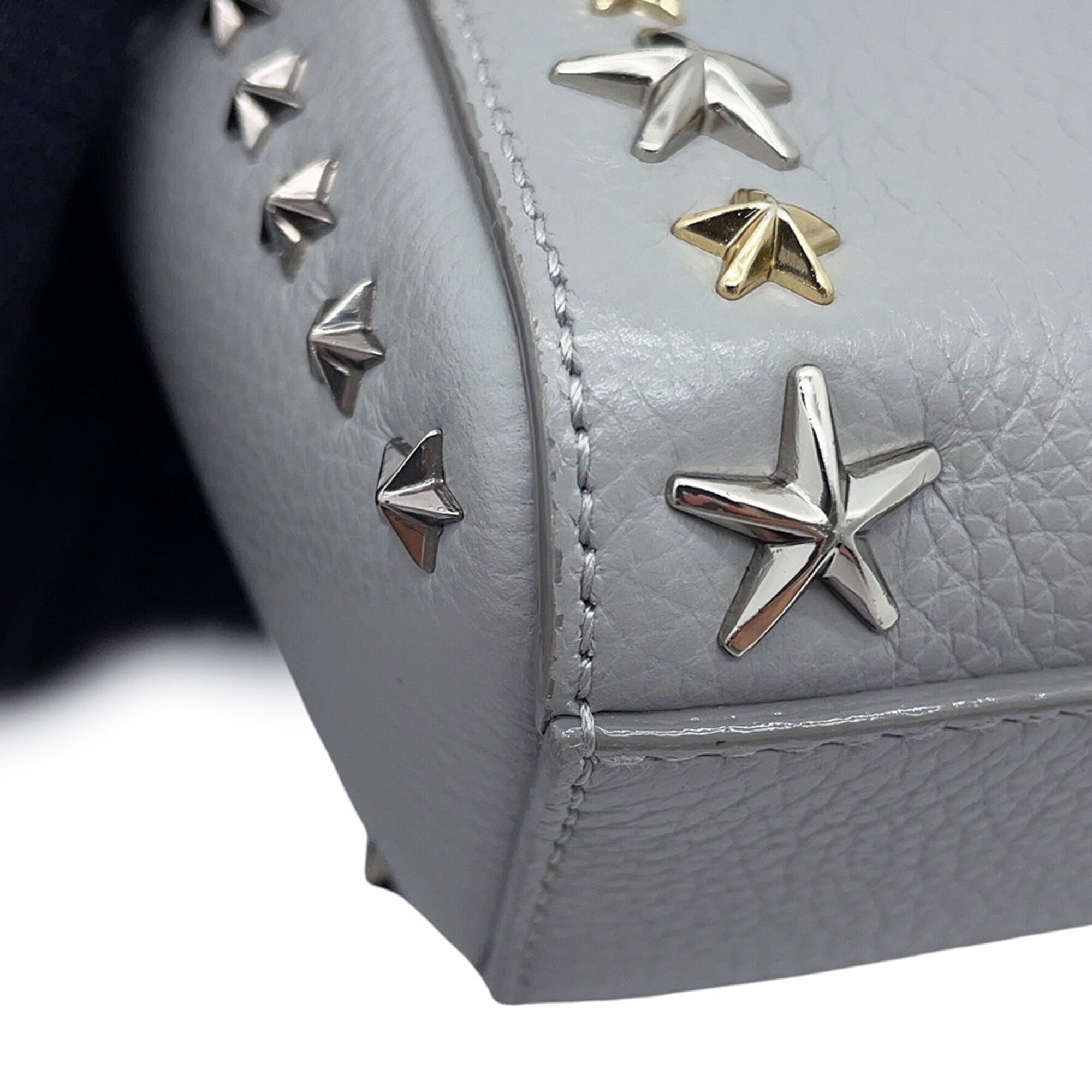 Jimmy Choo Gray Leather Handbag (Pre-Owned)