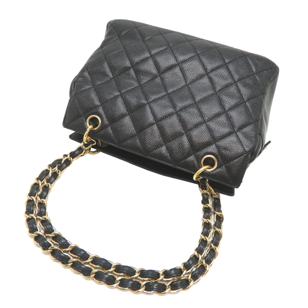 Chanel Black Grained Calfskin Tote Bag (Pre-Owned)