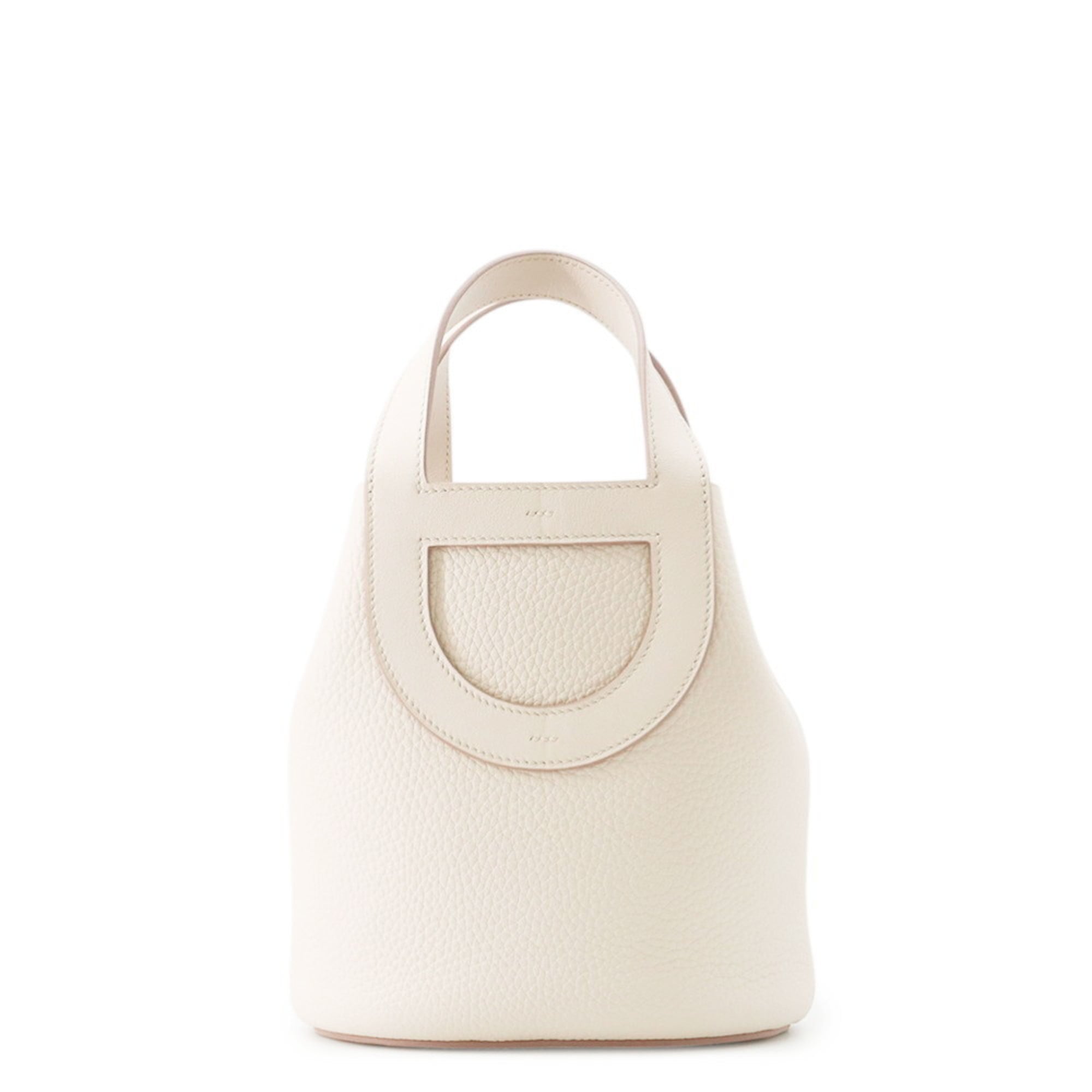 Hermes Beige Light Beige Taurillon Clemence Leather Swift Leather Tote Bag (Pre-Owned)