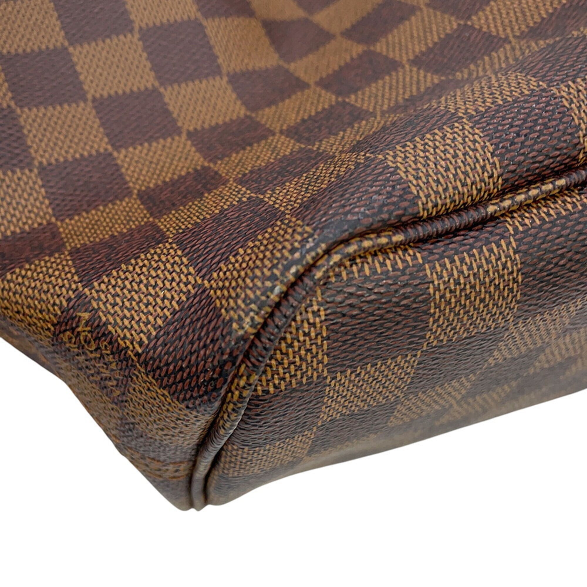 Louis Vuitton Damier Damier Canvas Ebene Red Color Handbag Tote Bag (Pre-Owned)