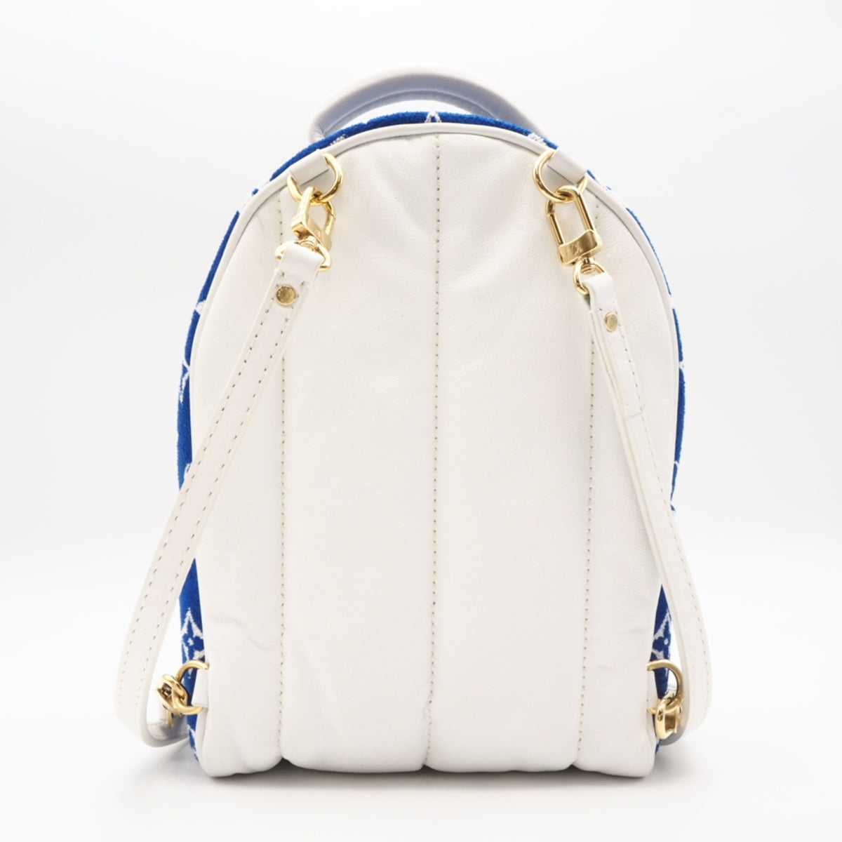 Louis Vuitton Blue White Jacquard Velvet Backpack (Pre-Owned)