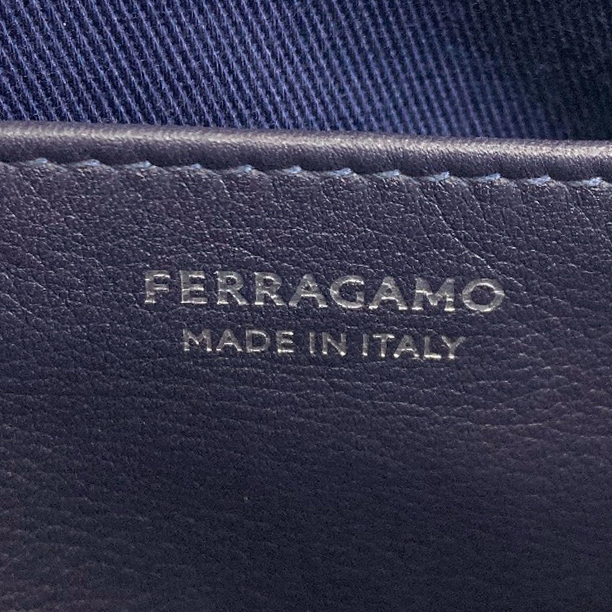 Salvatore Ferragamo Purple Leather Shoulder Bag (Pre-Owned)