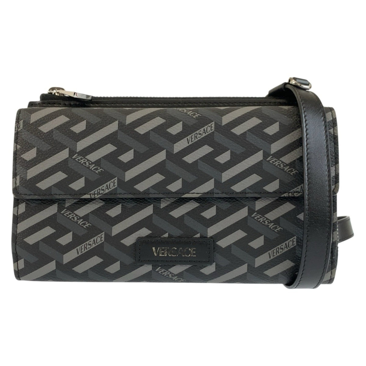 Versace Black Pvc Shoulder Bag (Pre-Owned)