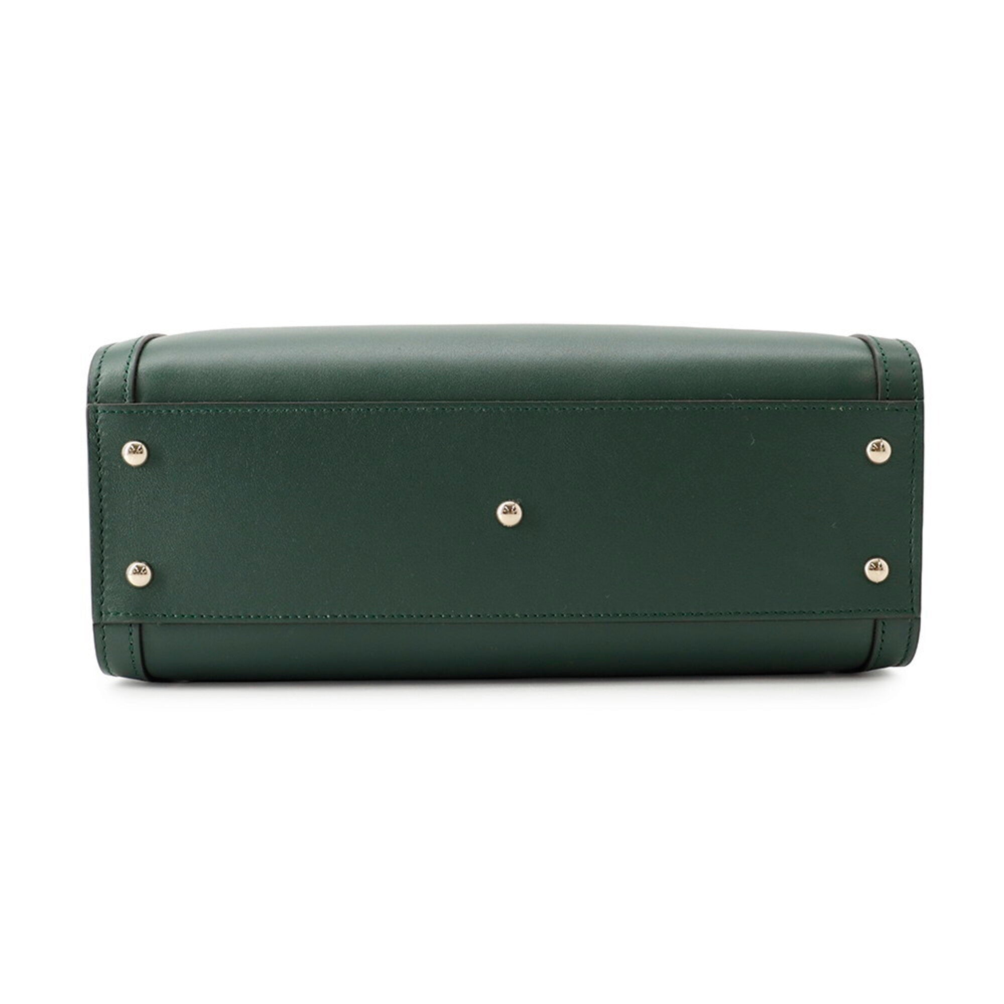 Gucci Green Leather Handbag Tote Bag (Pre-Owned)
