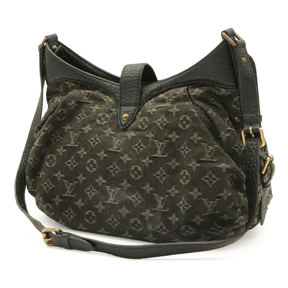 Louis Vuitton Black Monogram Noir Monogram Denim Shoulder Bag (Pre-Owned)