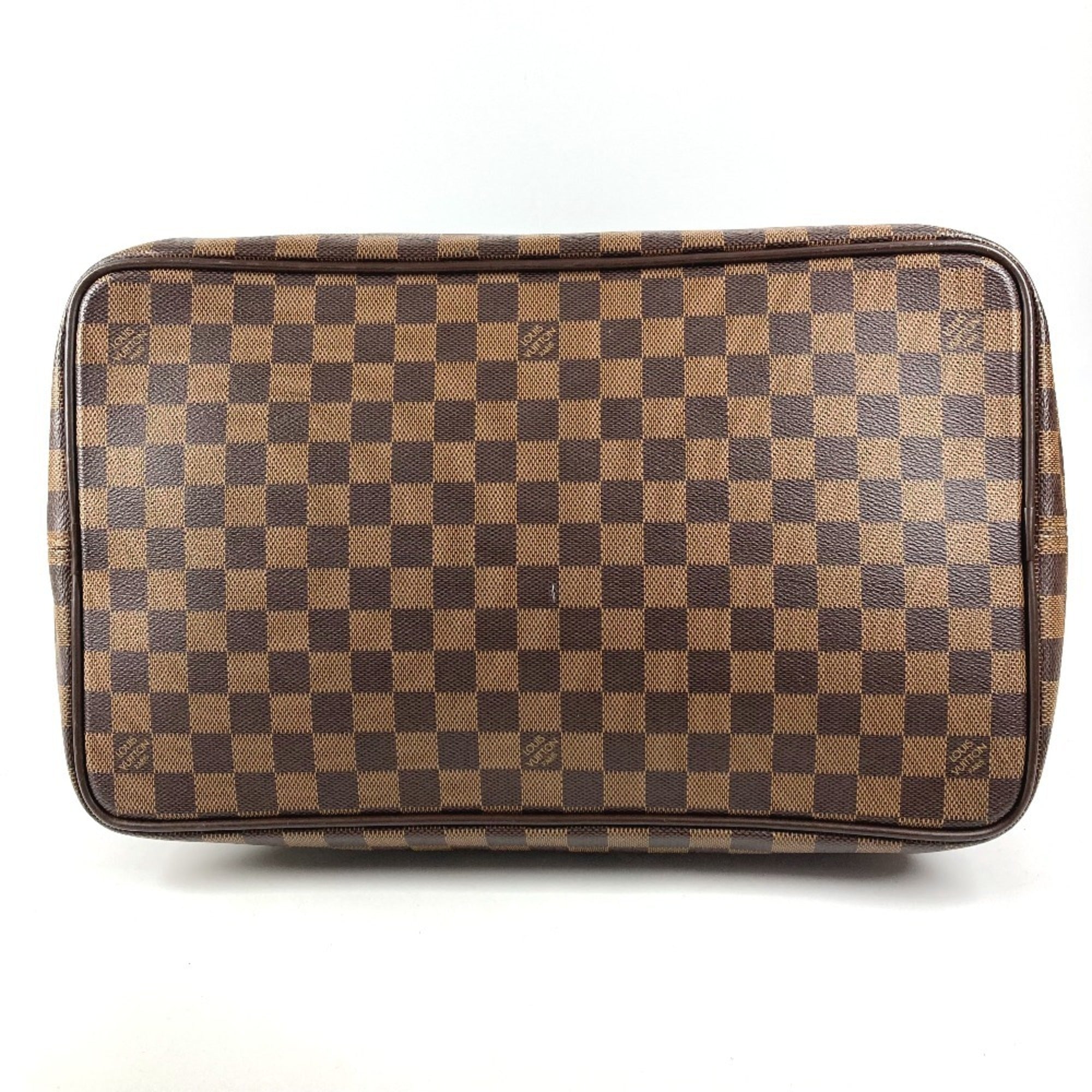 Louis Vuitton Brown Damier Canvas Ebene Damier Canvas Boston Bag Handbag Tote Bag (Pre-Owned)
