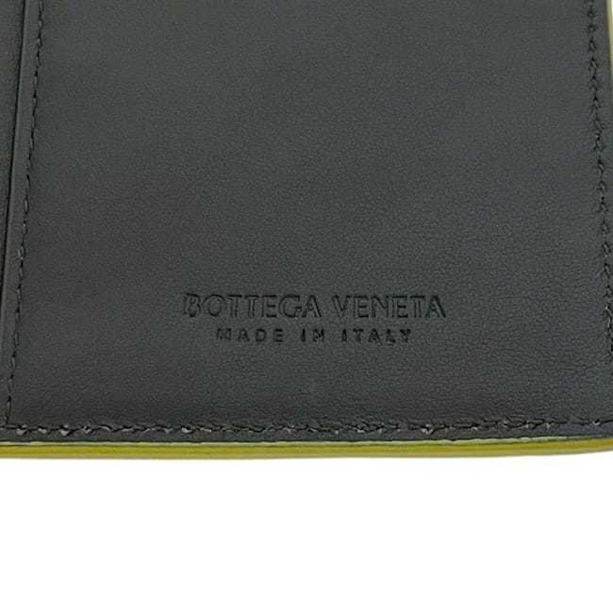 Bottega Veneta Yellow Leather Long Wallet (Bi-Fold) (Pre-Owned)