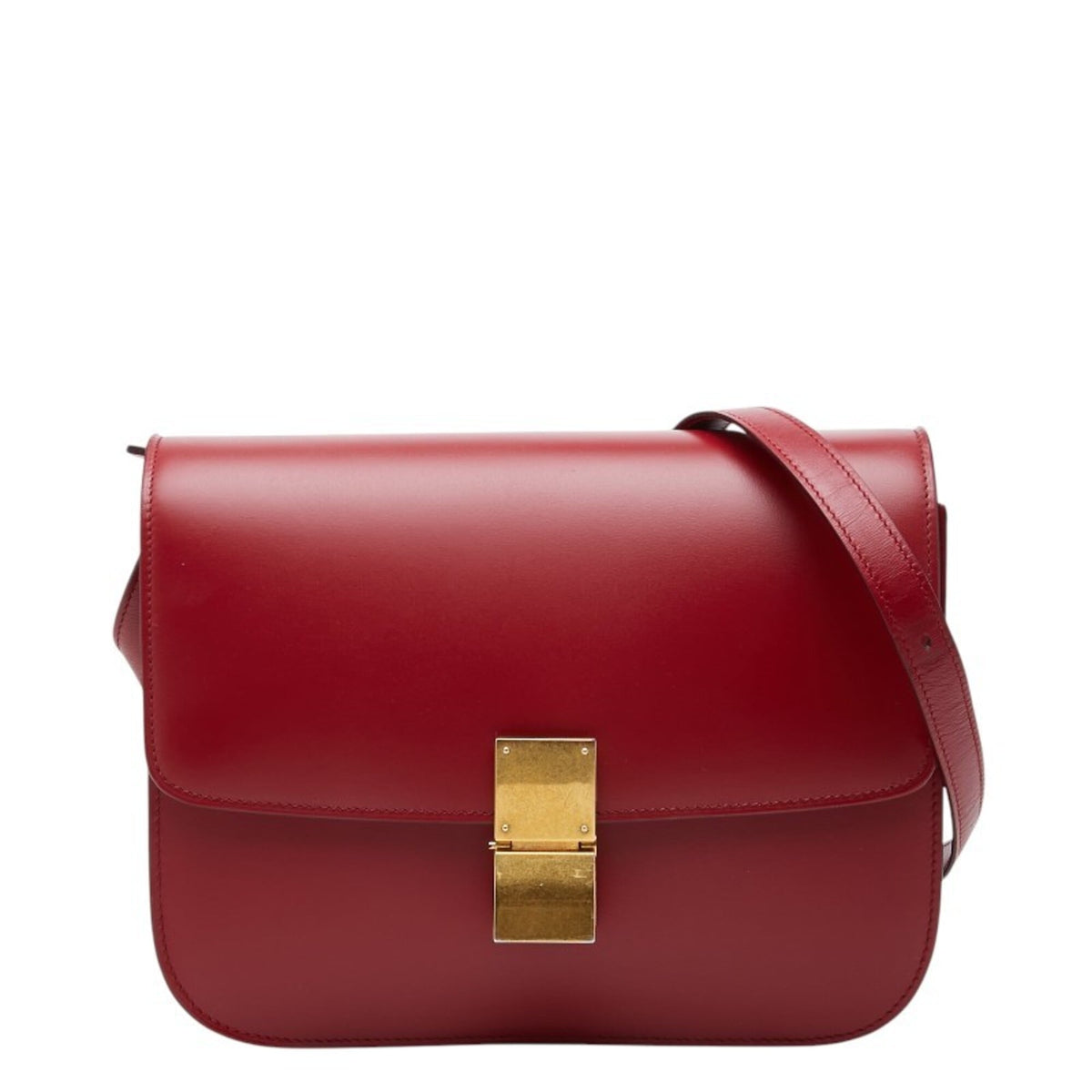Celine Red Color Leather Handbag Shoulder Bag (Pre-Owned)