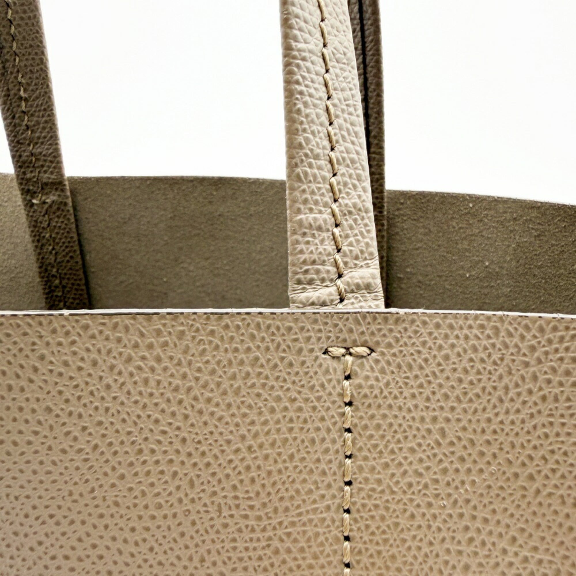 Celine Grayish Leather Shoulder Bag Tote Bag (Pre-Owned)