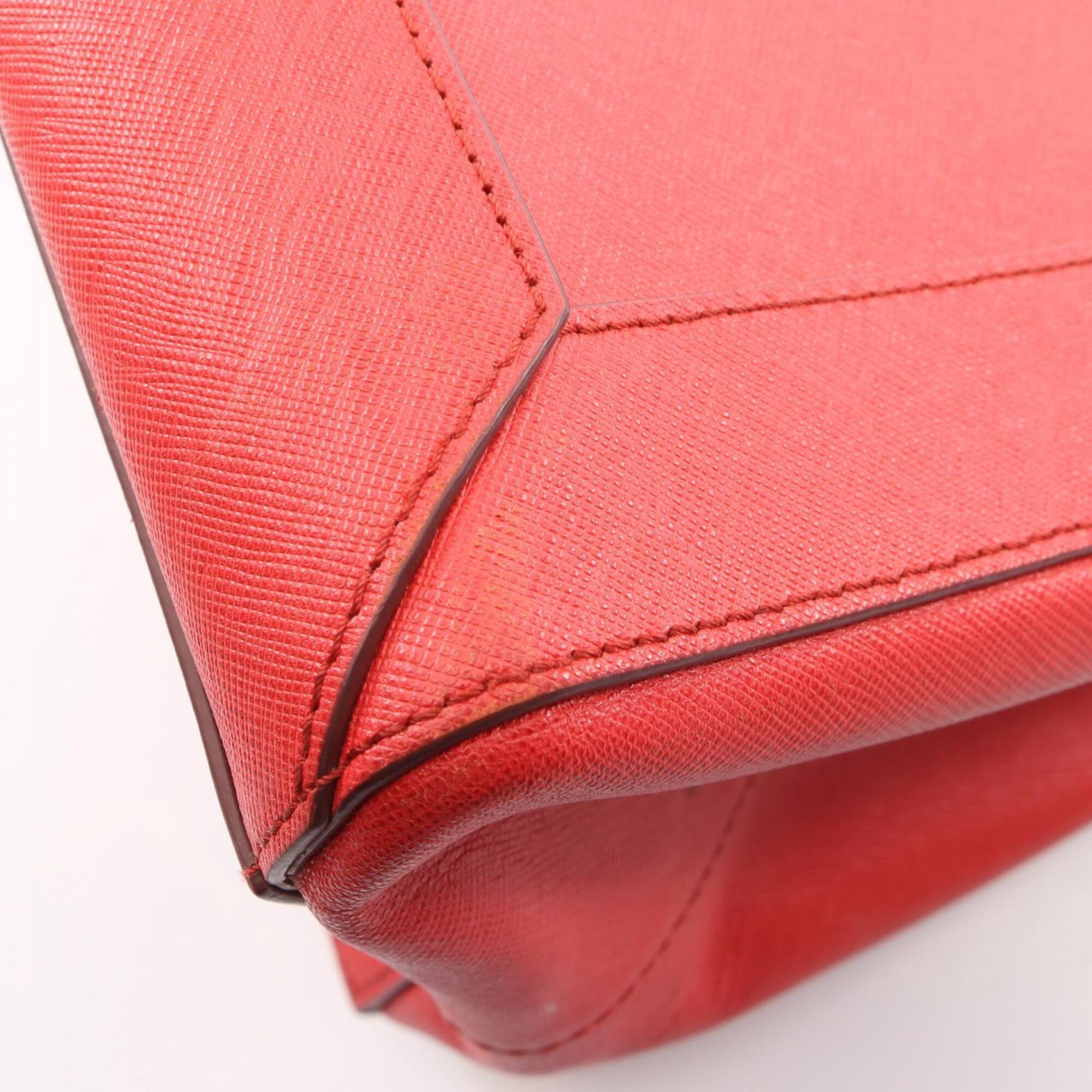 Mcm Red Color Leather Handbag (Pre-Owned)