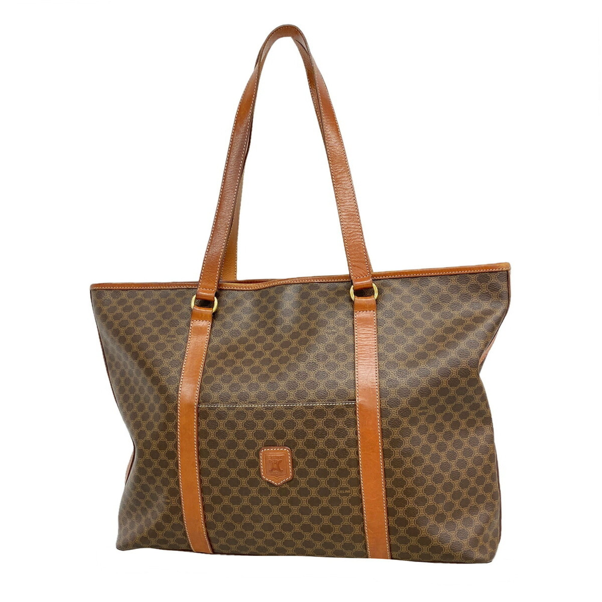 Celine Brown Pvc Tote Bag (Pre-Owned)