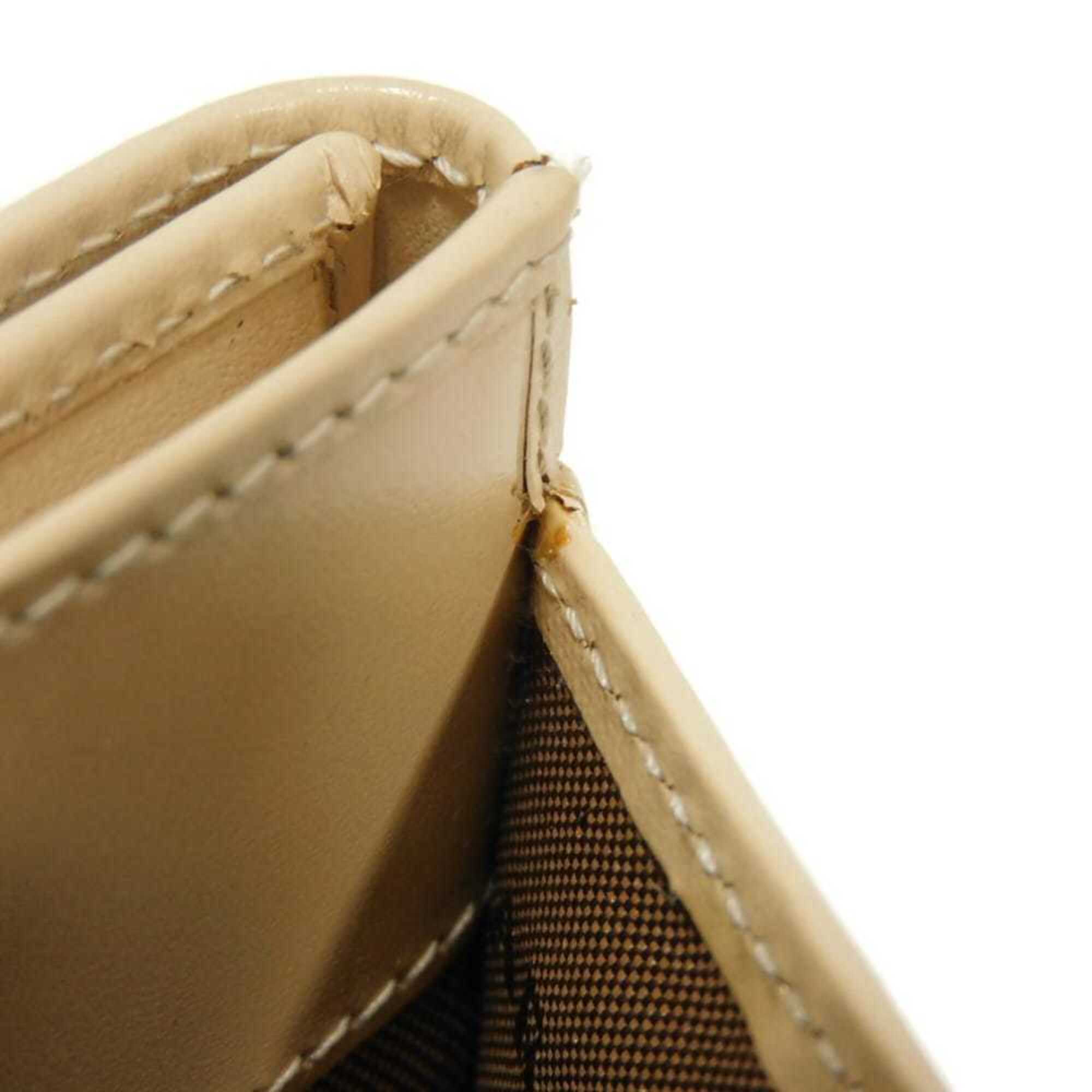 Bvlgari Beige Leather Wallet (Bi-Fold) (Pre-Owned)