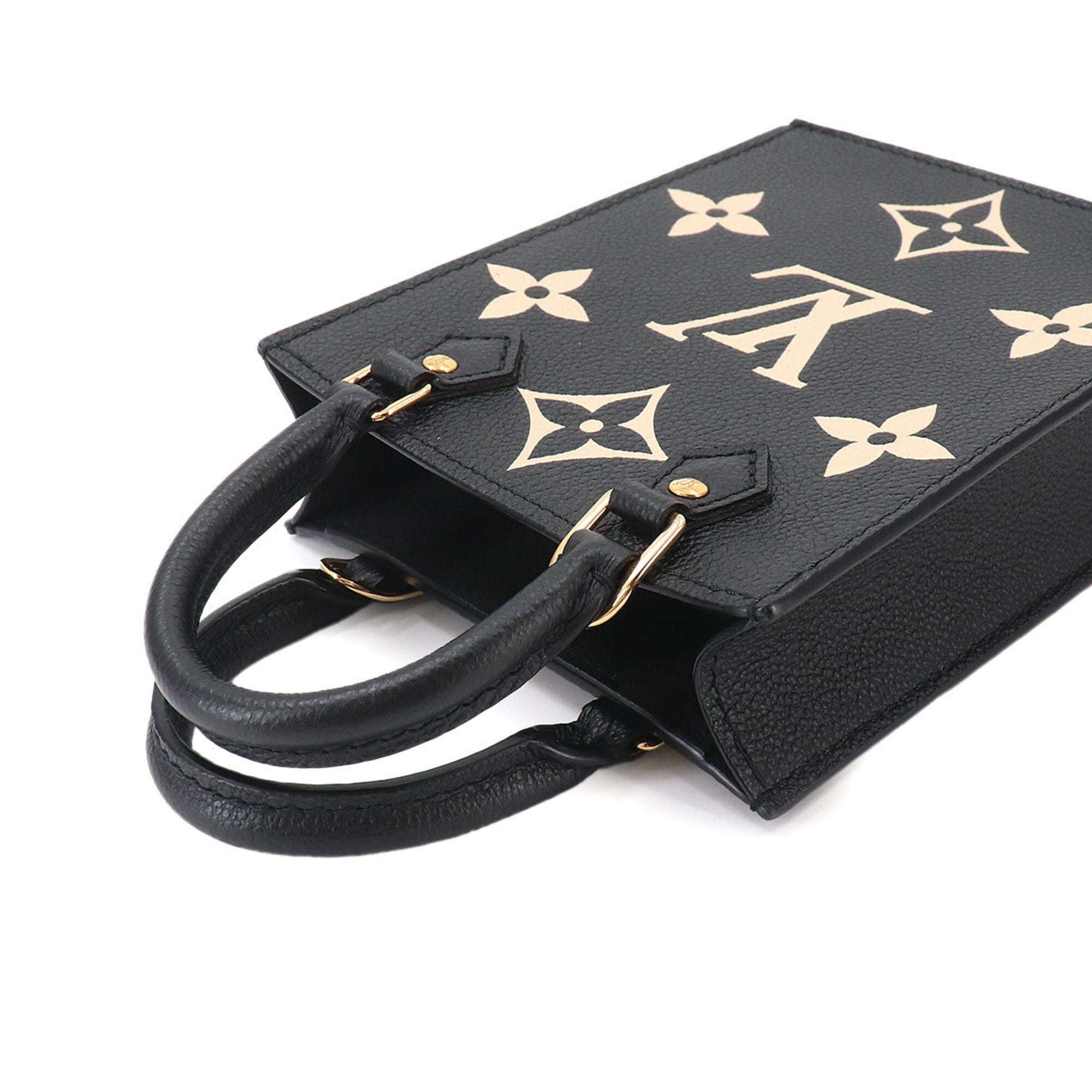 Louis Vuitton Monogram Empreinte Beige Black Monogram Empreinte Handbag (Pre-Owned)