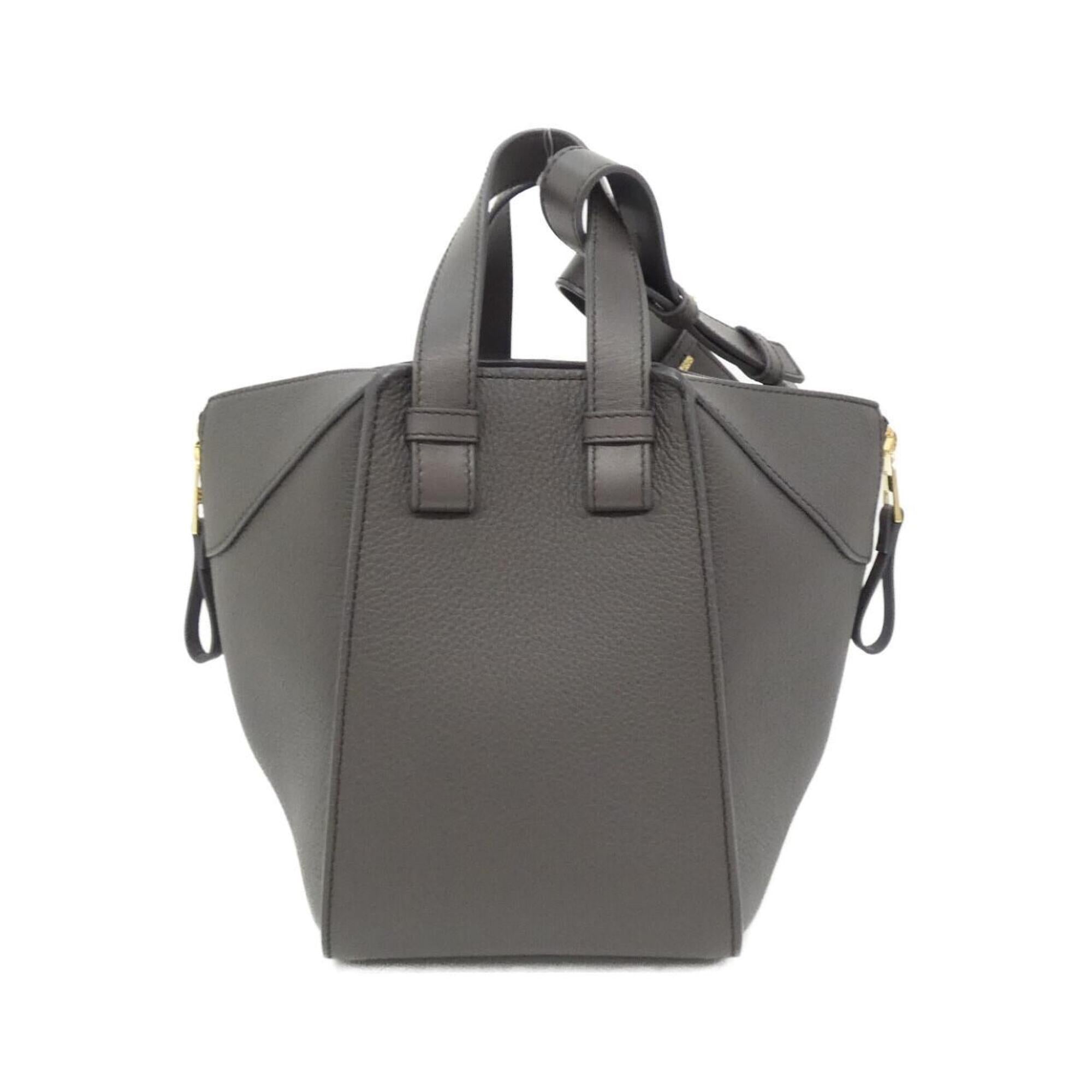Loewe Hammock Dark Gray Leather Shoulder Bag (Pre-Owned)