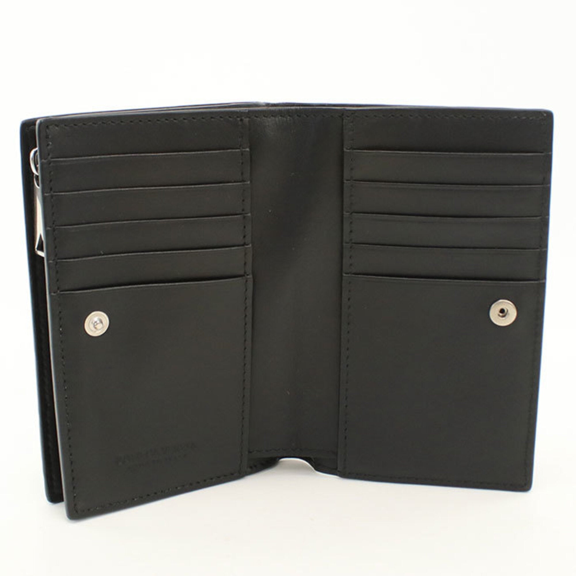 Bottega Veneta Black Leather Wallet (Bi-Fold) (Pre-Owned)