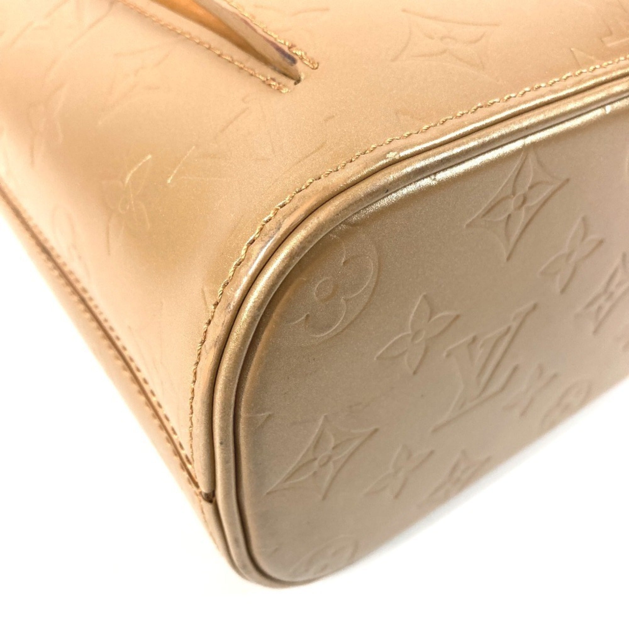Louis Vuitton Beige Monogram Mat Leather Shoulder Bag Tote Bag (Pre-Owned)
