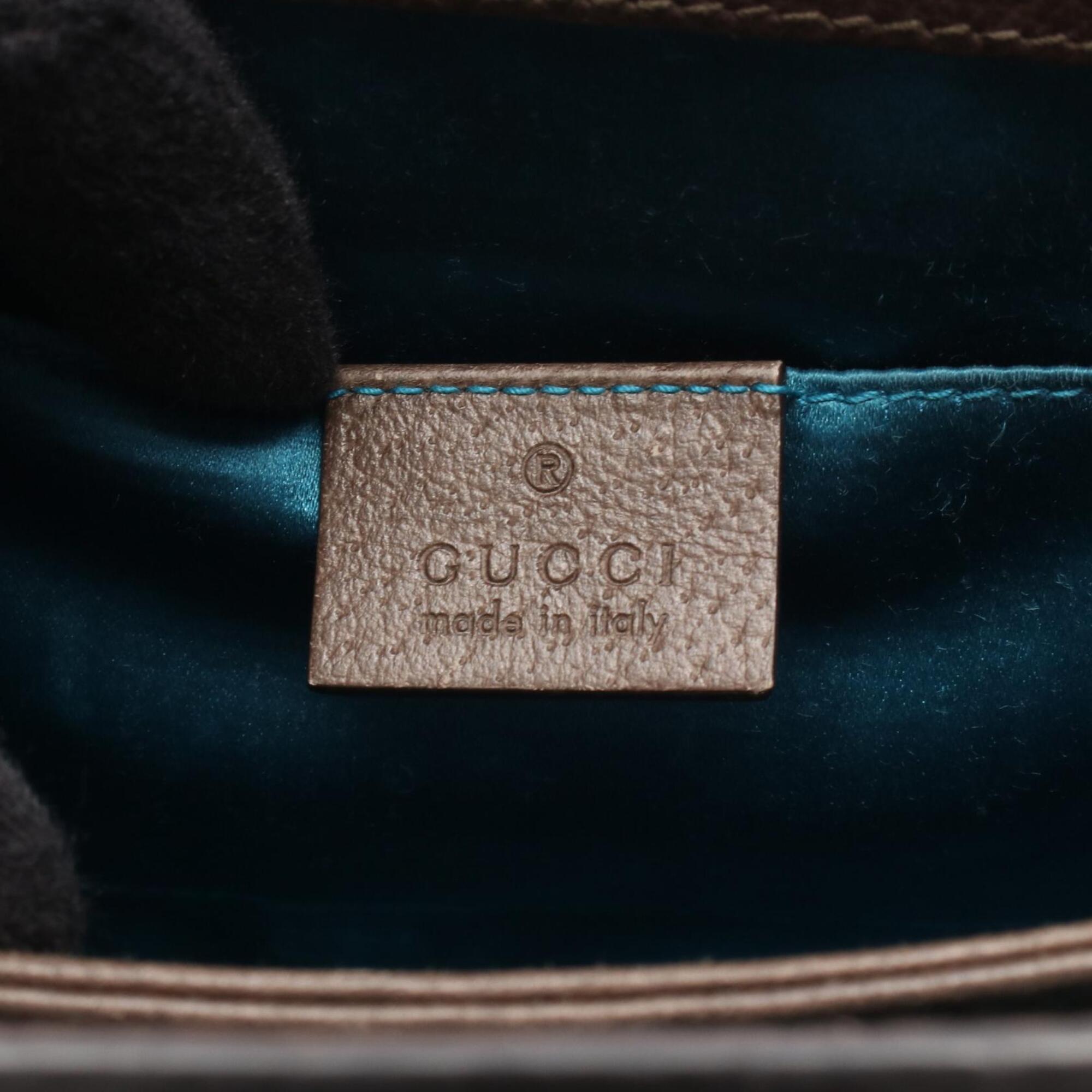 Gucci Beige Brown Multi-Color Pvc Leather Handbag Shoulder Bag (Pre-Owned)