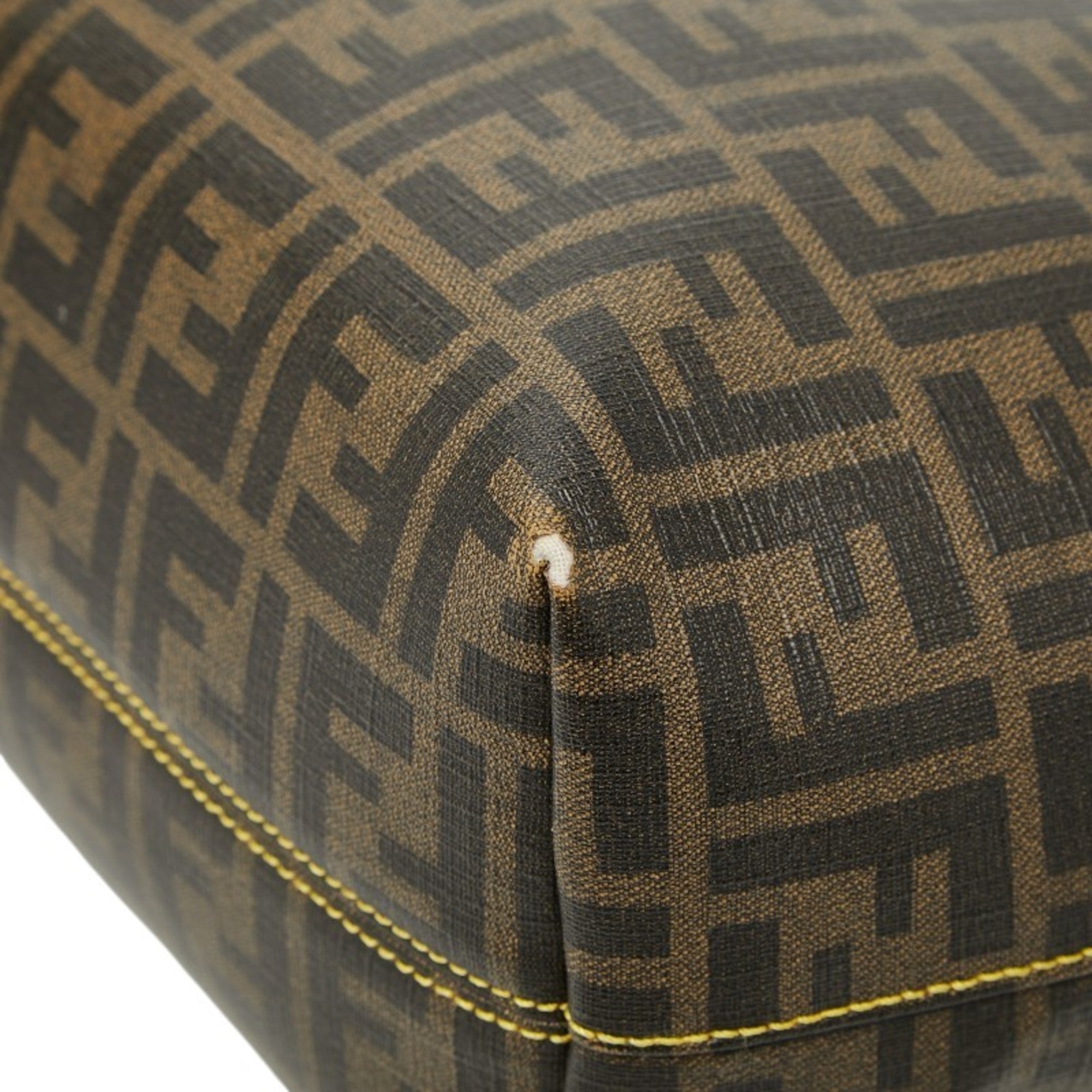 Fendi Brown Pvc Leather Tote Bag (Pre-Owned)