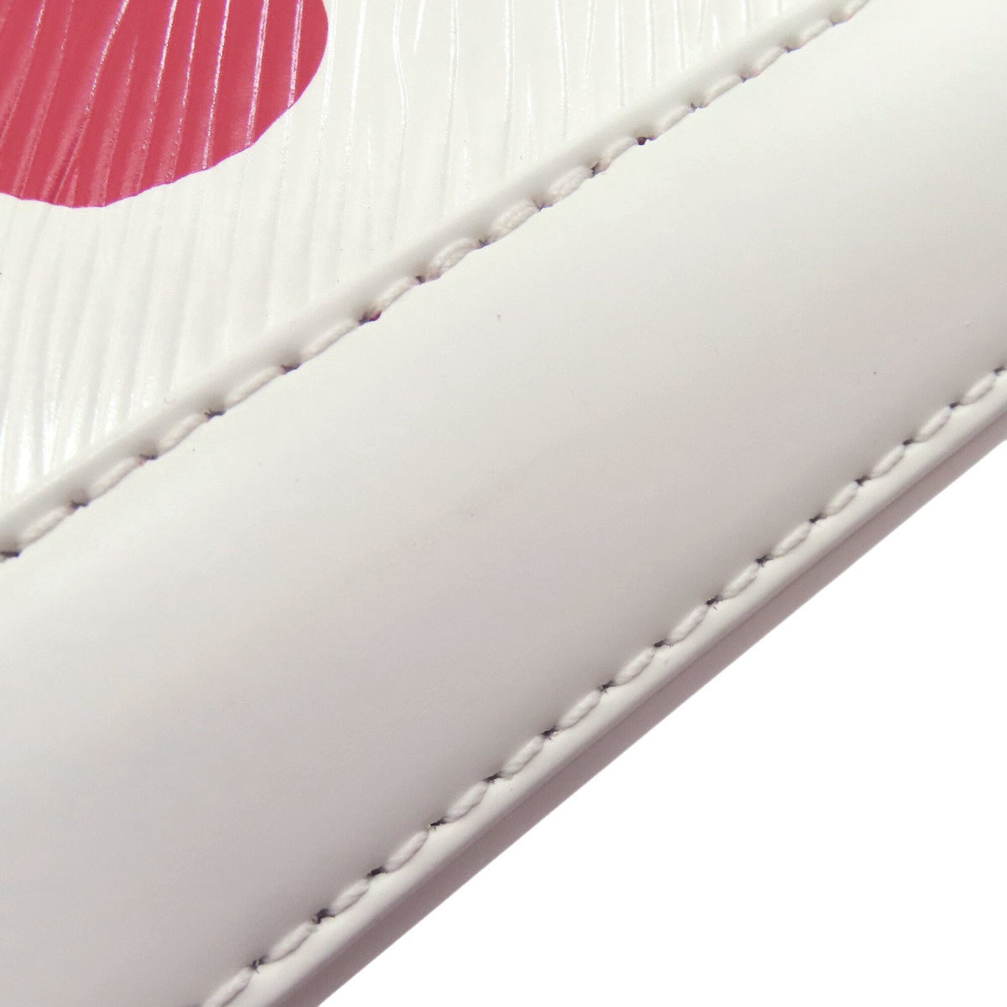 Louis Vuitton Red Color White Epi Leather Handbag (Pre-Owned)