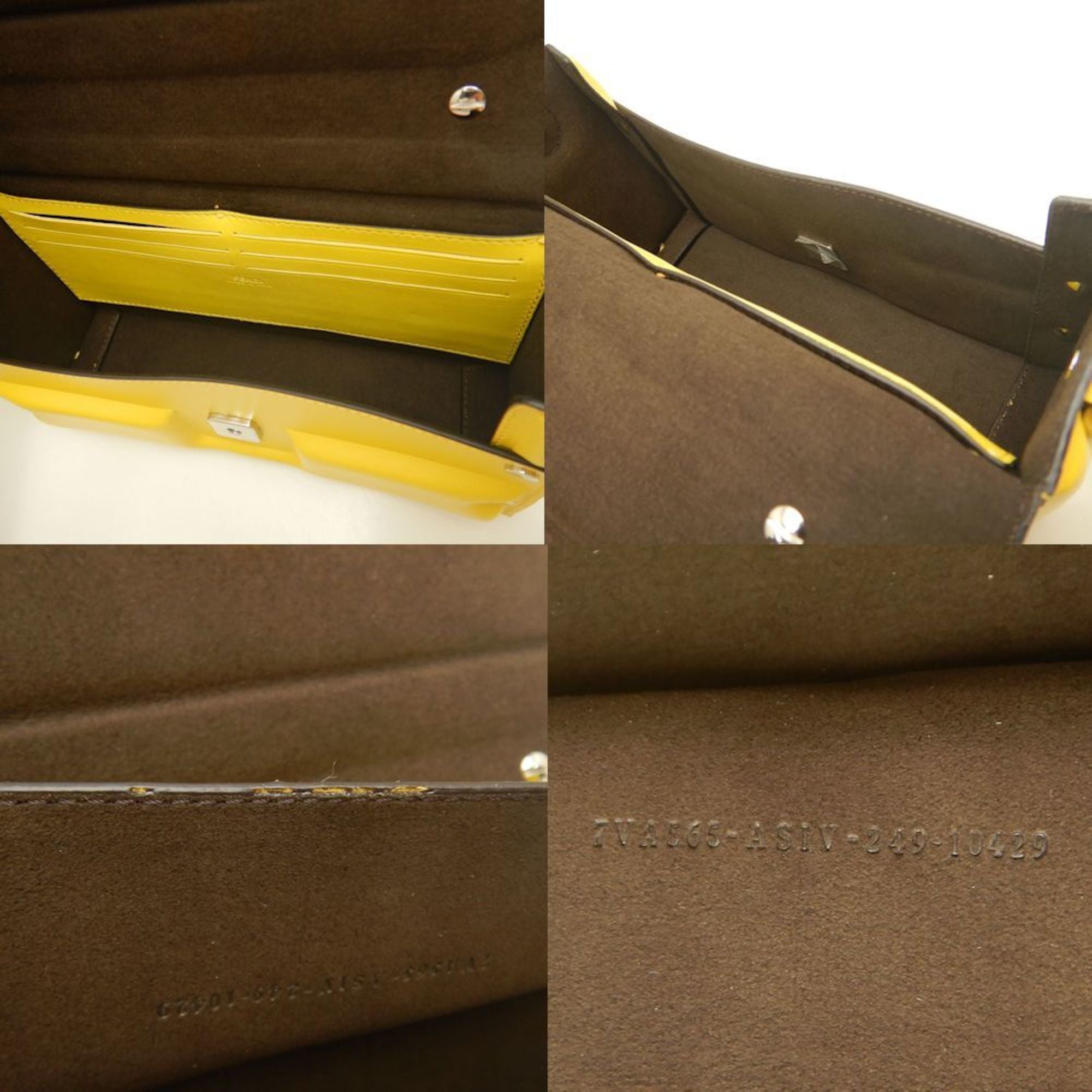 Fendi Yellow Leather Shoulder Bag (Pre-Owned)