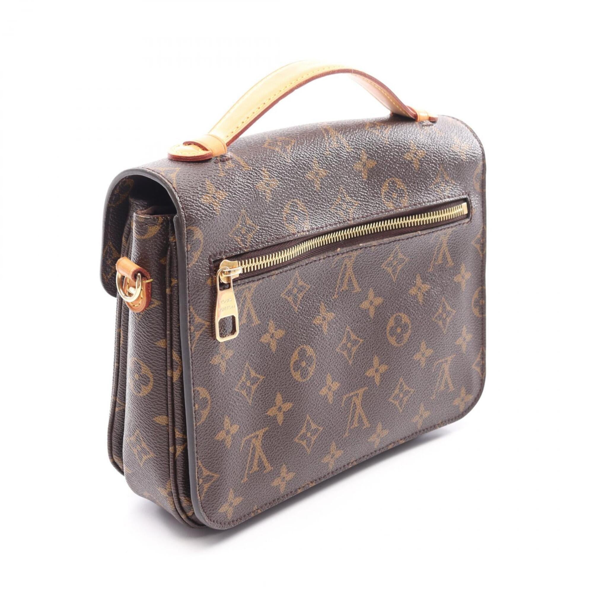 Louis Vuitton Brown Pvc Leather Handbag Pochette (Pre-Owned)