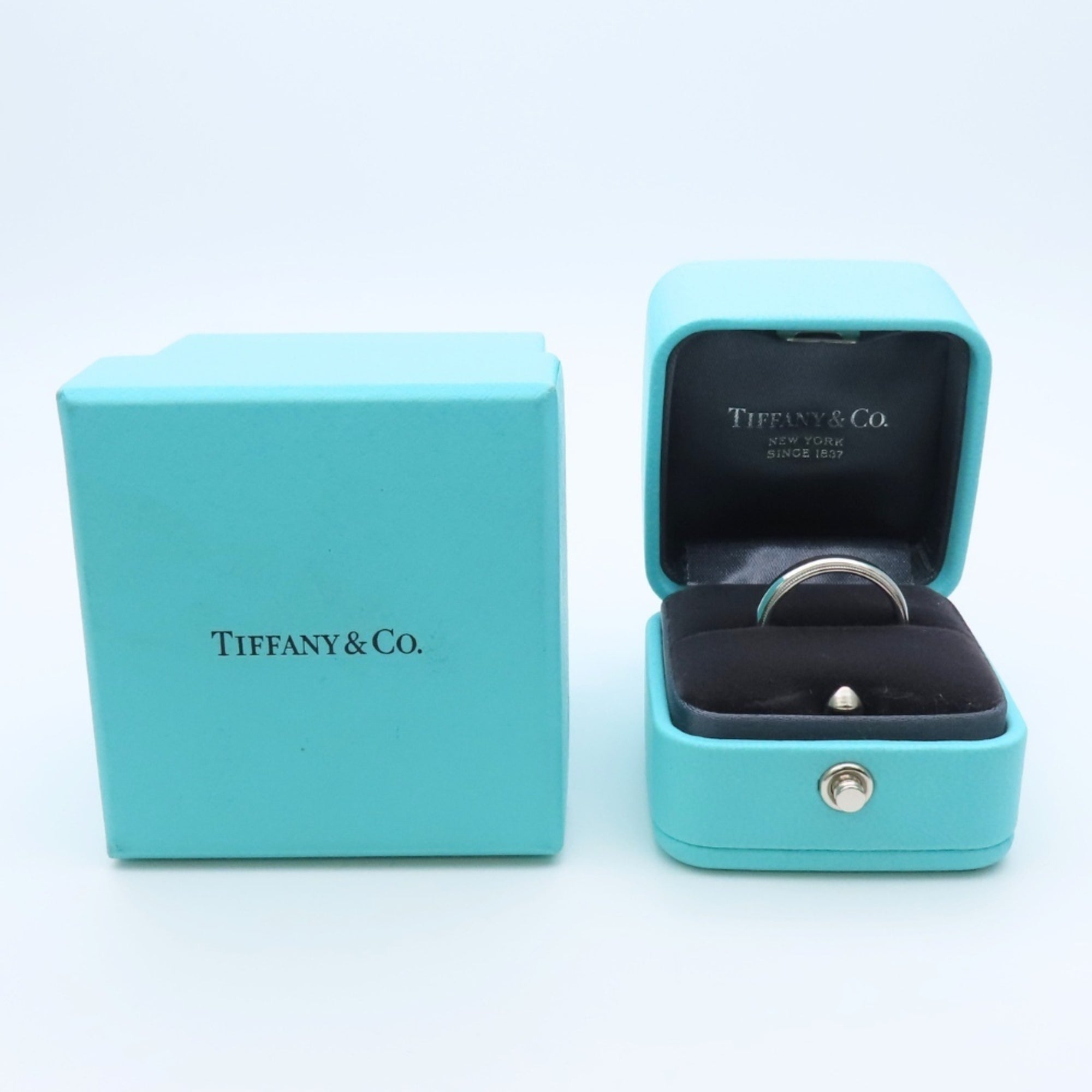 Tiffany Platinum Platinum 950 Band Ring (Pre-Owned)