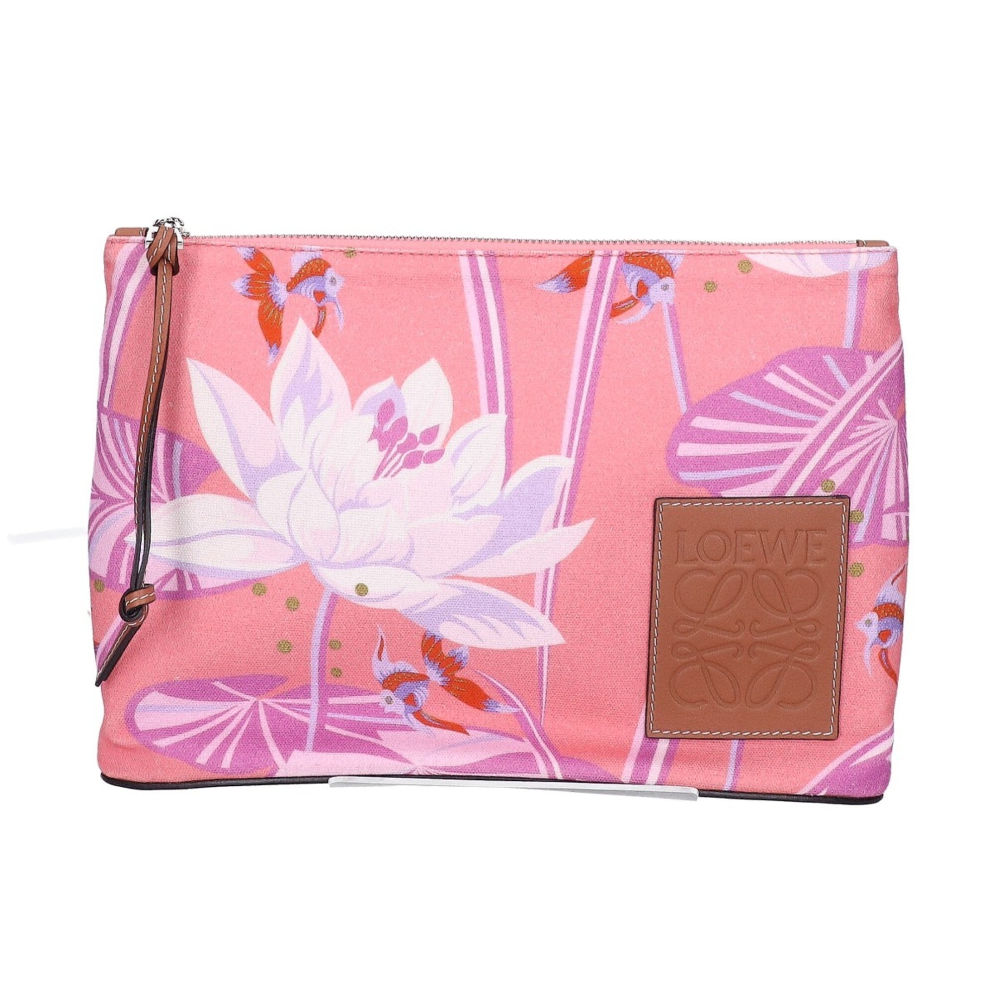 Loewe Pink Canvas Clutch Bag (Pre-Owned)