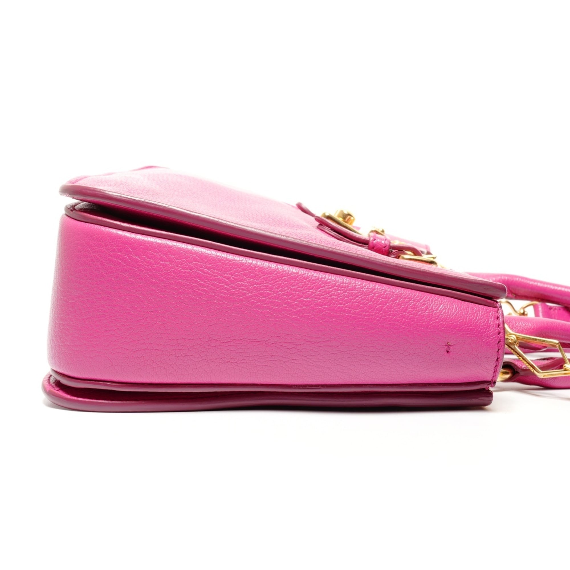 Miu Miu Pink Leather Shoulder Bag (Pre-Owned)