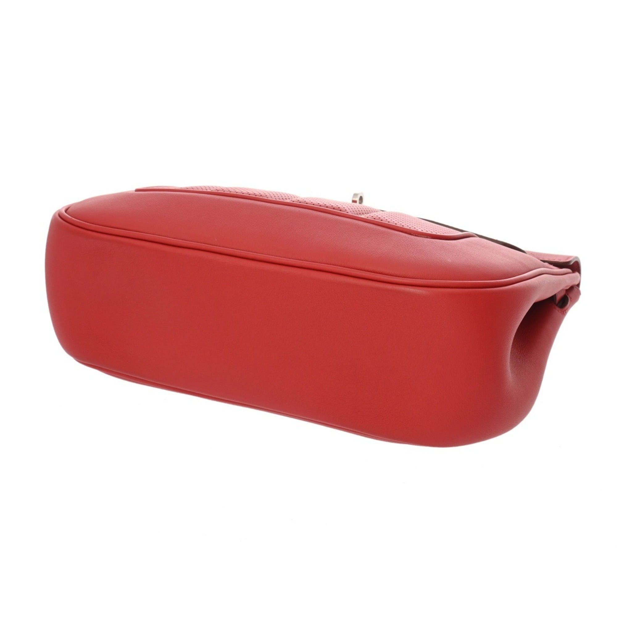 Hermes Rouge Casaque Swift Leather Shoulder Bag (Pre-Owned)