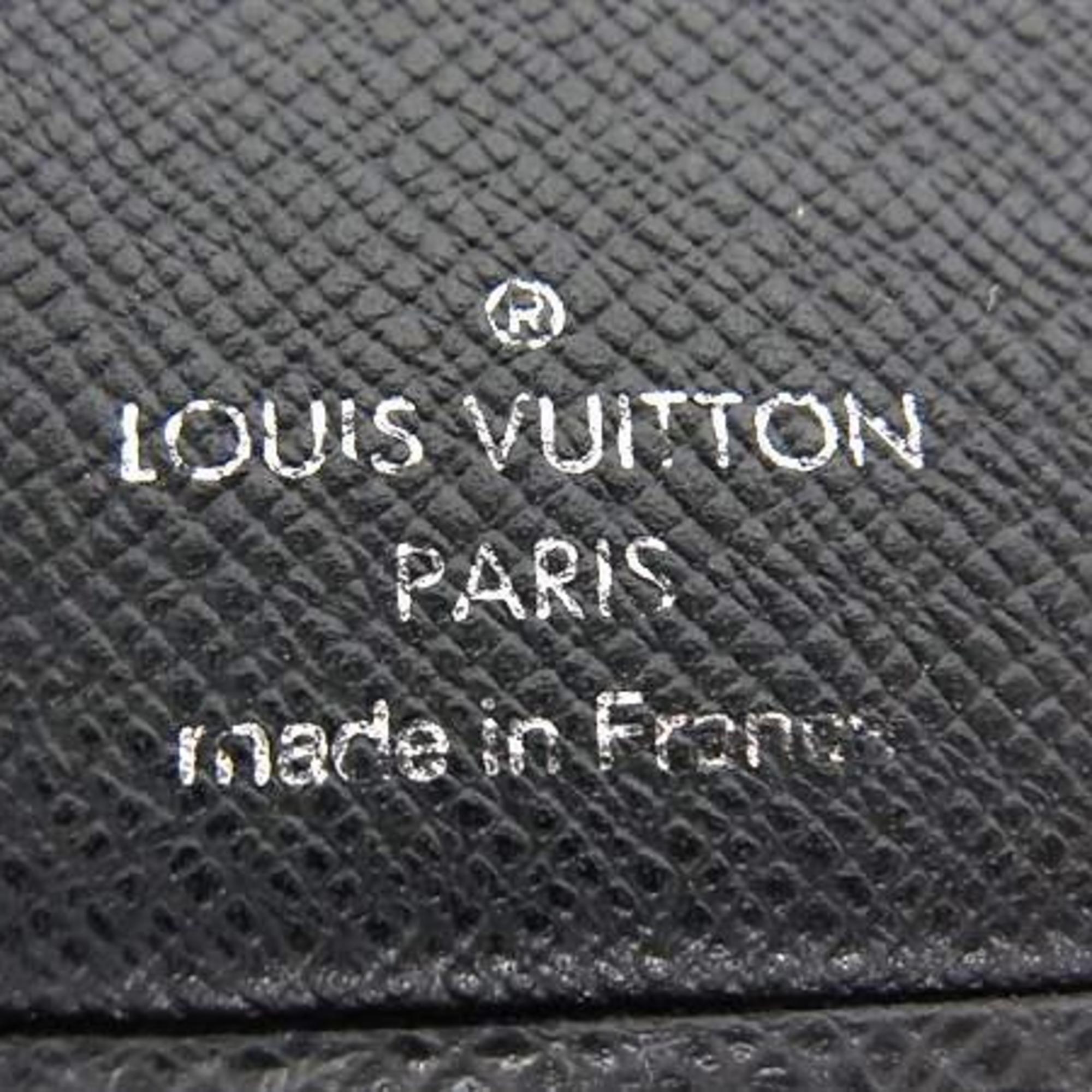 Louis Vuitton Ardoise Black Taiga Leather Long Wallet (Bi-Fold) (Pre-Owned)