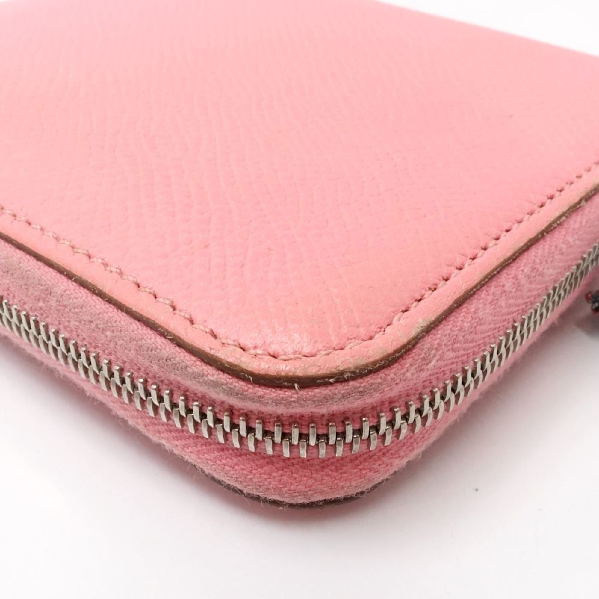 Hermes Pink Epsom Leather Coin Purse/Coin Case (Pre-Owned)
