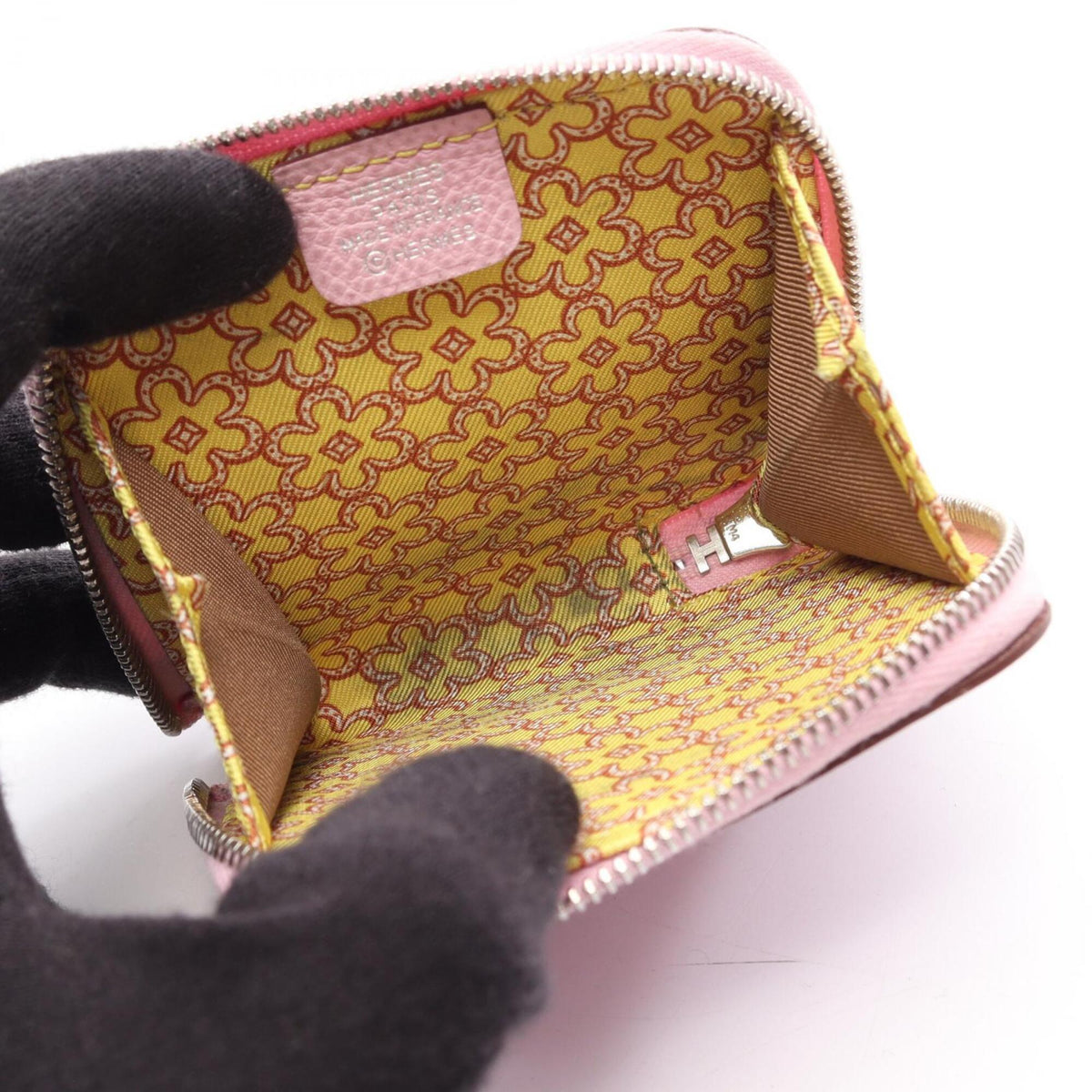 Hermes Pink Epsom Leather Leather Coin Purse/Coin Case (Pre-Owned)