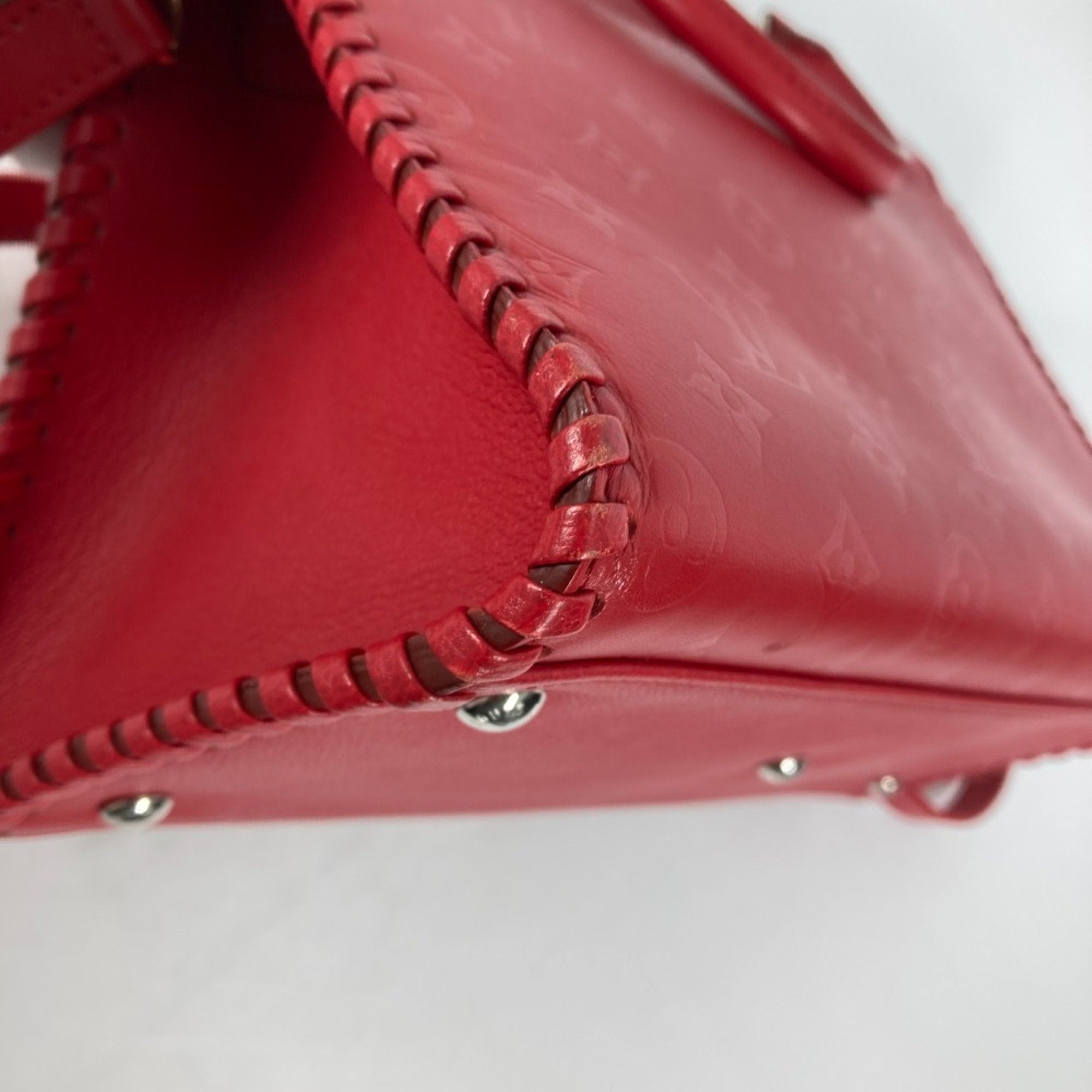 Louis Vuitton Monogram Red Color Ruby Monogram Handbag Shoulder Bag Tote Bag (Pre-Owned)