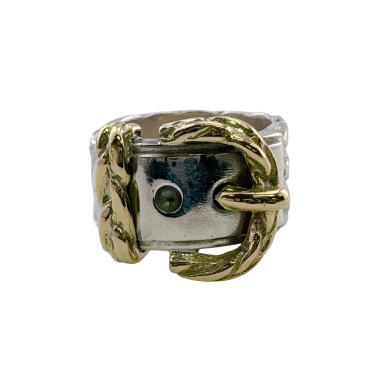 Hermes Silver Silver 925 Band Ring (Pre-Owned)