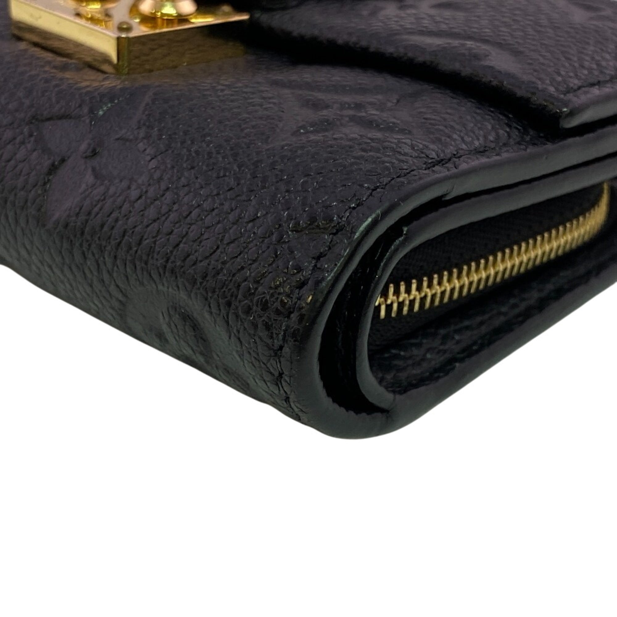 Louis Vuitton Black Monogram Empreinte Wallet (Tri-Fold) (Pre-Owned)