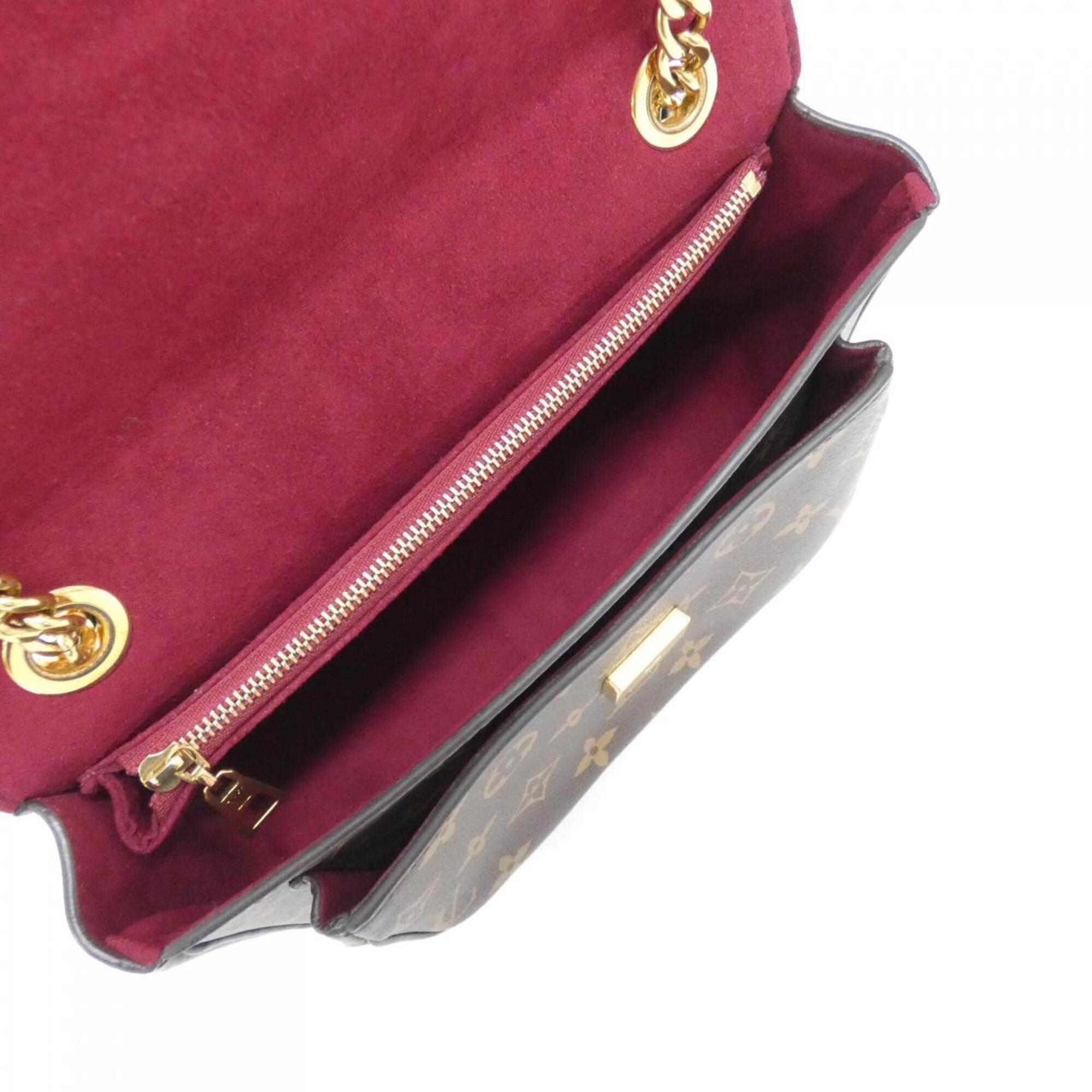 Louis Vuitton Marron Coated Canvas Shoulder Bag (Pre-Owned)