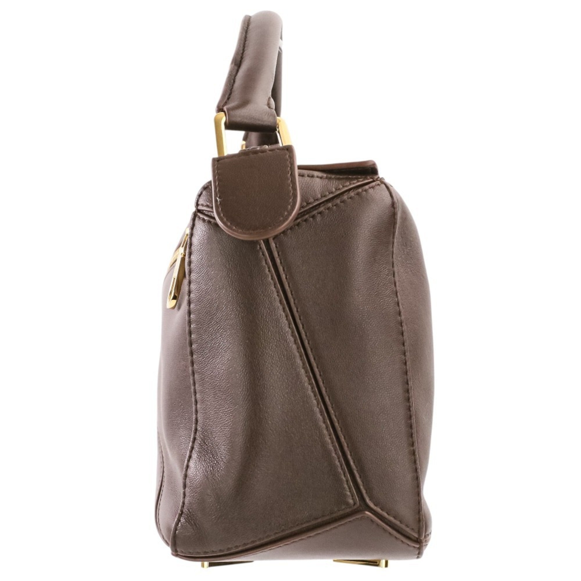 Loewe Dark Brown Nappa Leather Handbag Shoulder Bag (Pre-Owned)