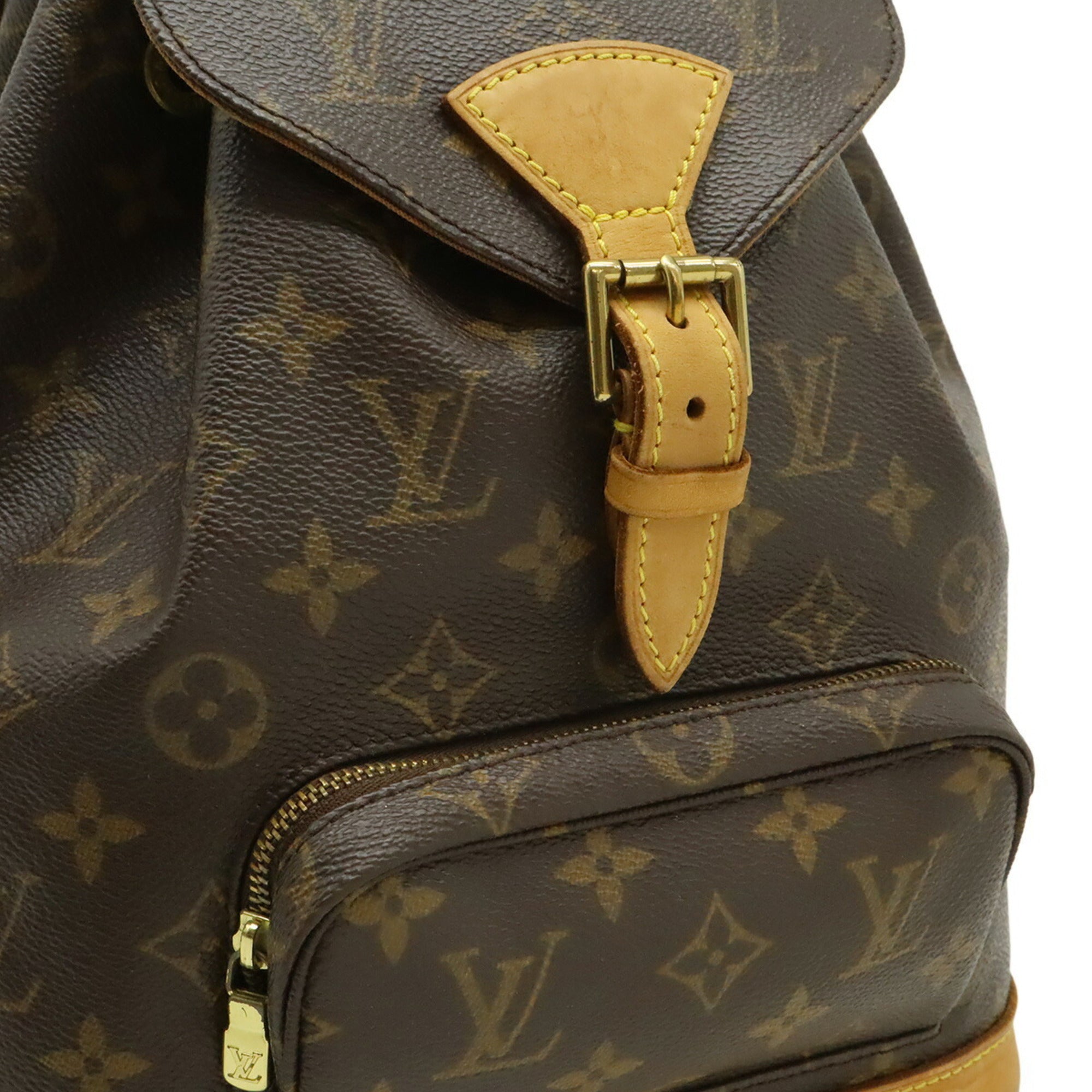 Louis Vuitton Brown Monogram Canvas Backpack Shoulder Bag (Pre-Owned)
