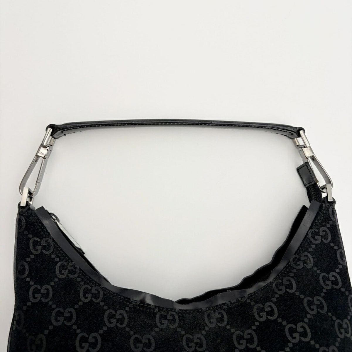Gucci Black Suede Leather Shoulder Bag (Pre-Owned)